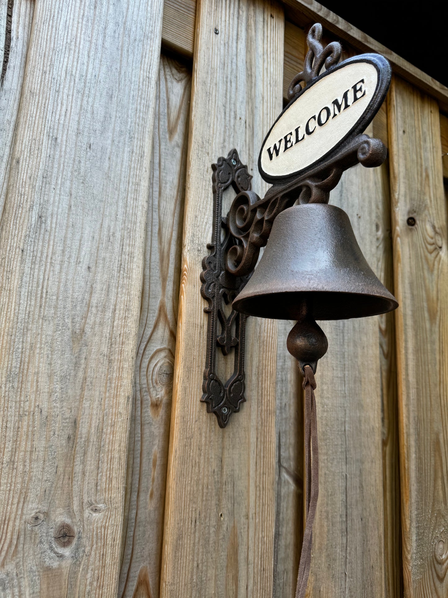 Welcome Wall Bell – Iron Sculpture. 14x39cm - 5.5Kg