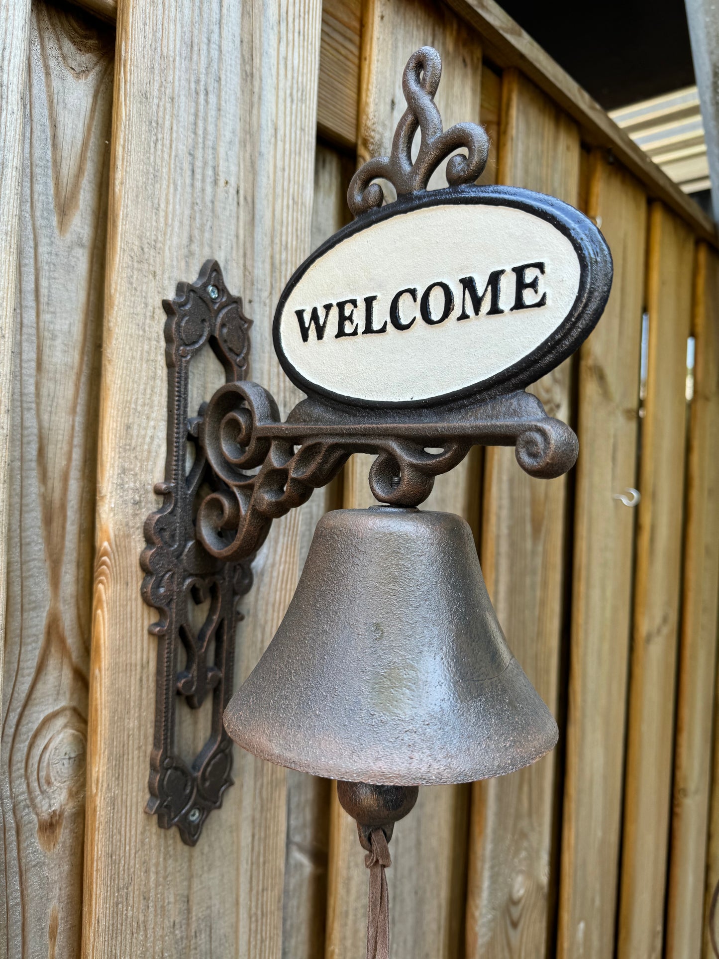 Welcome Wall Bell – Iron Sculpture. 14x39cm - 5.5Kg