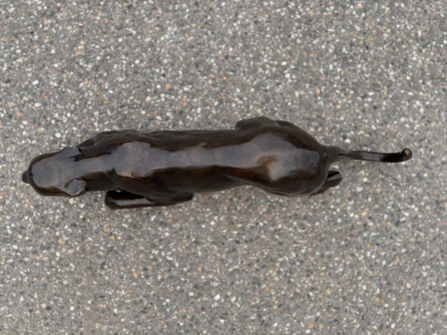 Stretching Panther – Bronze Sculpture. 90x19x30cm - 12Kg