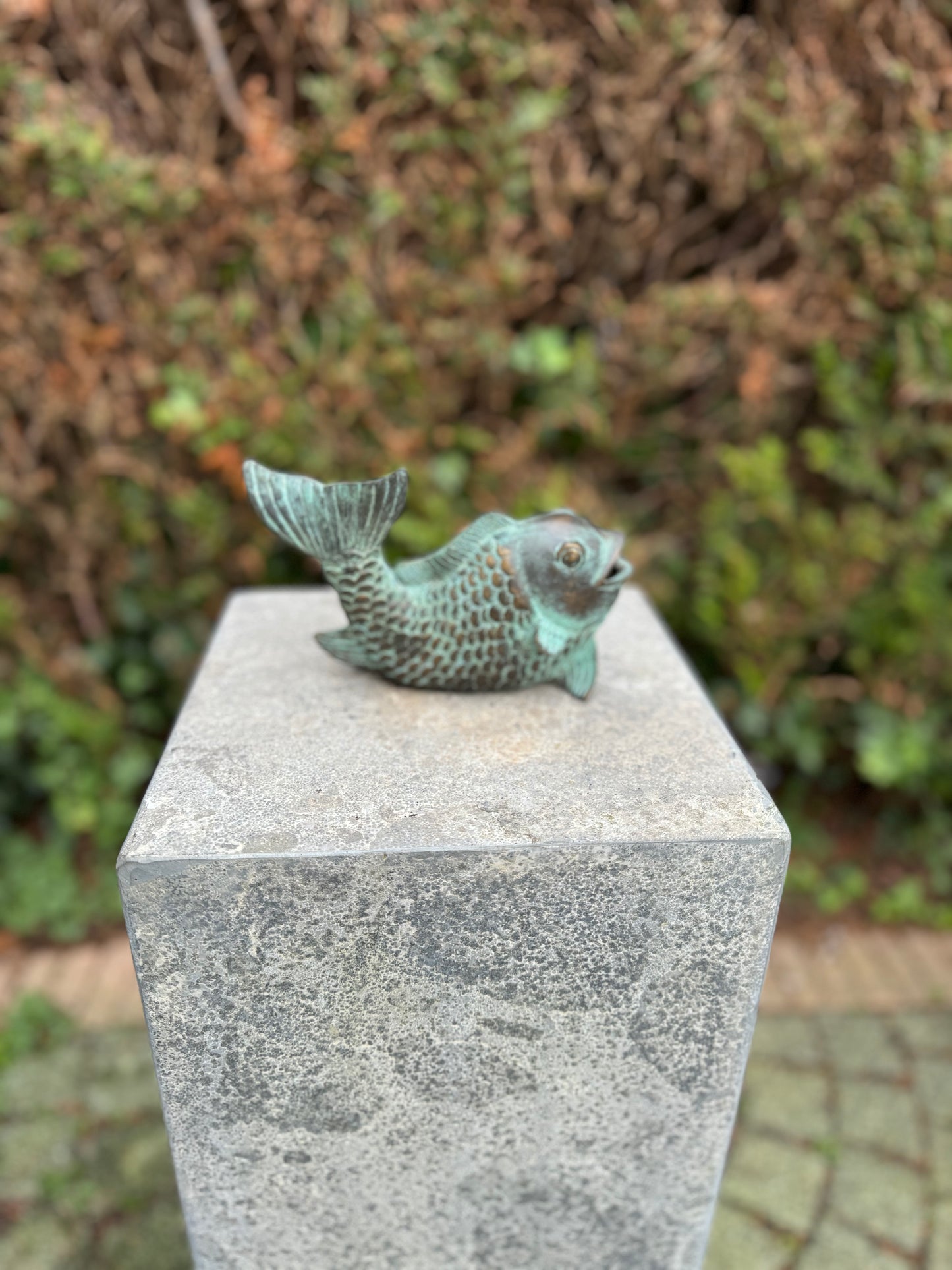 Leaping Fish – Bronze Sculpture. 18x6x11cm - 0.6Kg