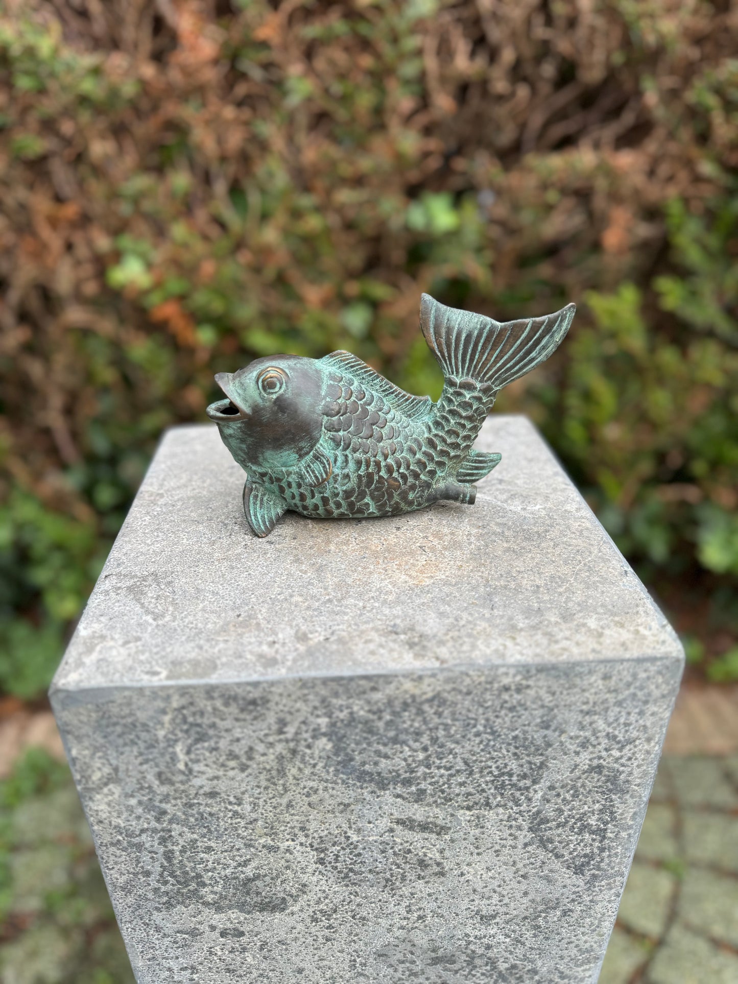 Leaping Fish – Bronze Sculpture. 18x6x11cm - 0.6Kg
