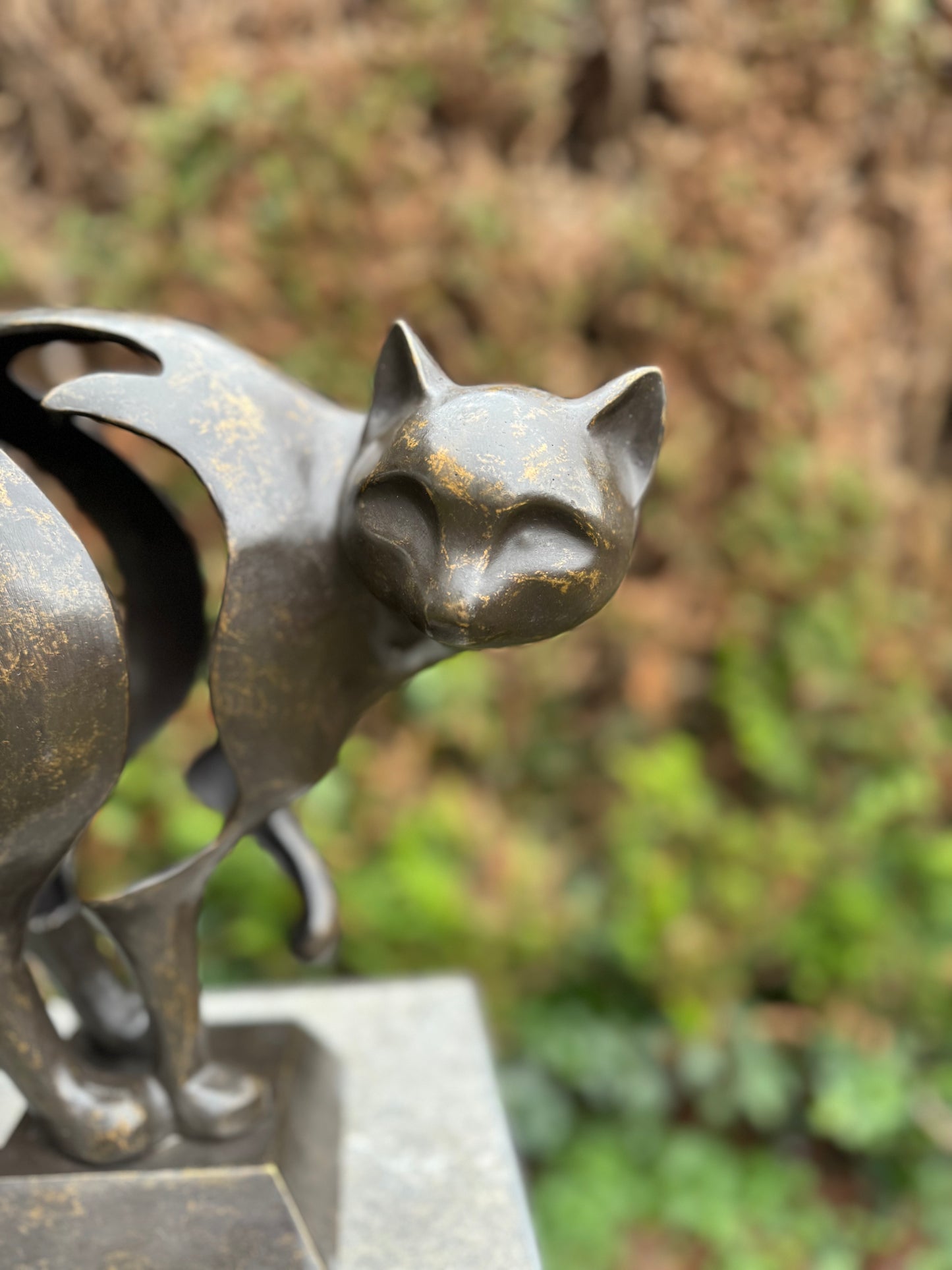 Curious Cat – Bronze Sculpture. 30x13x39cm - 4.5Kg