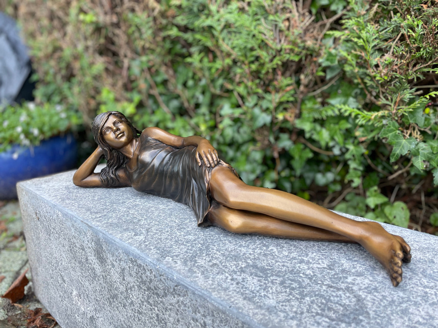 Resting Woman – Bronze Sculpture. 55x11x14cm