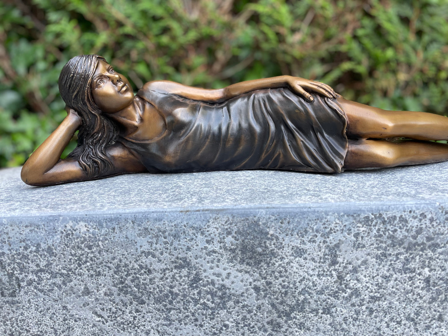 Resting Woman – Bronze Sculpture. 55x11x14cm