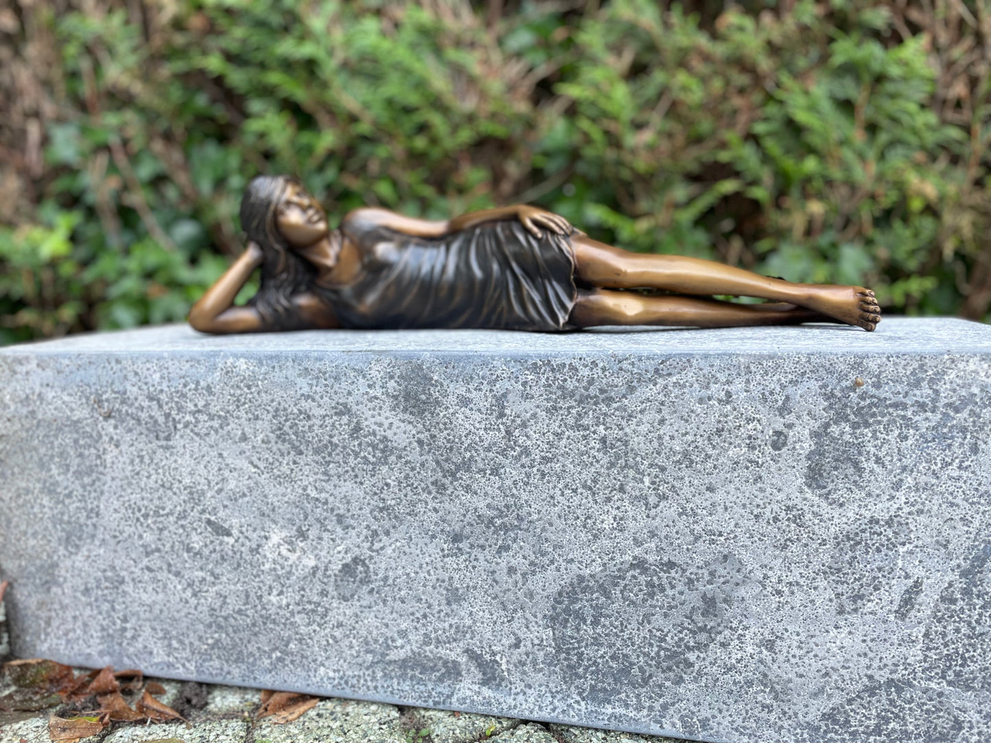 Resting Woman – Bronze Sculpture. 55x11x14cm