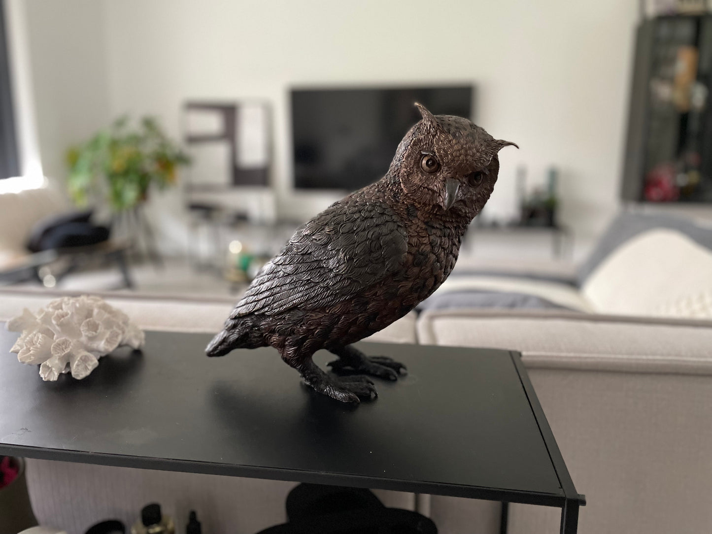 Eagle Owl – Bronze Sculpture. 28x15x30cm - 3.9Kg