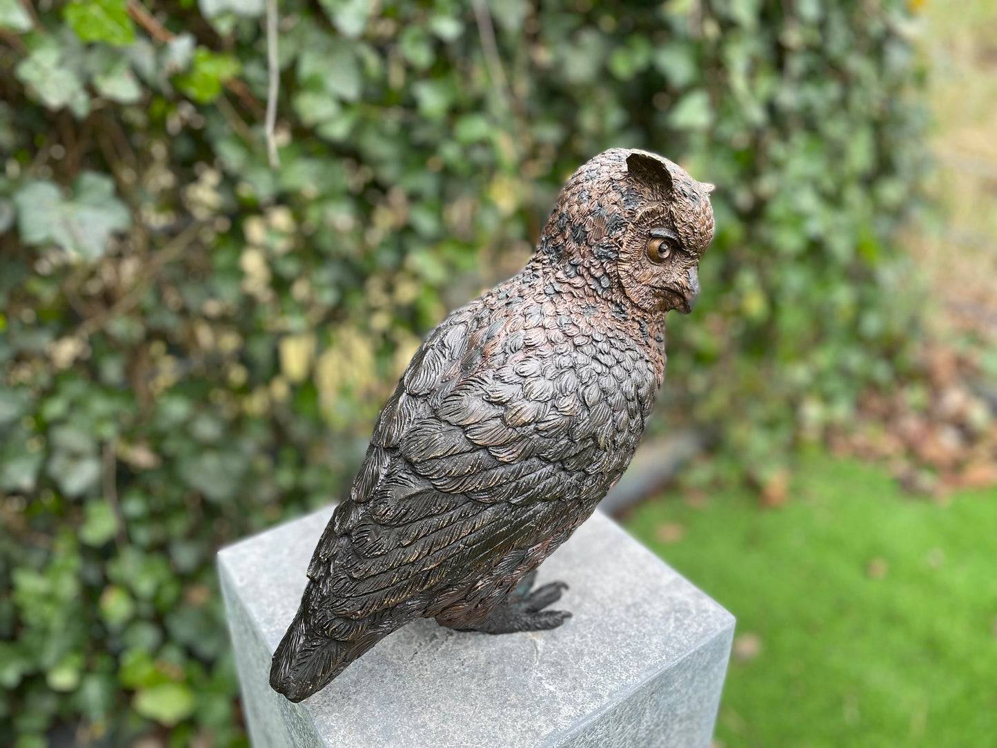 Eagle Owl – Bronze Sculpture. 28x15x30cm - 3.9Kg