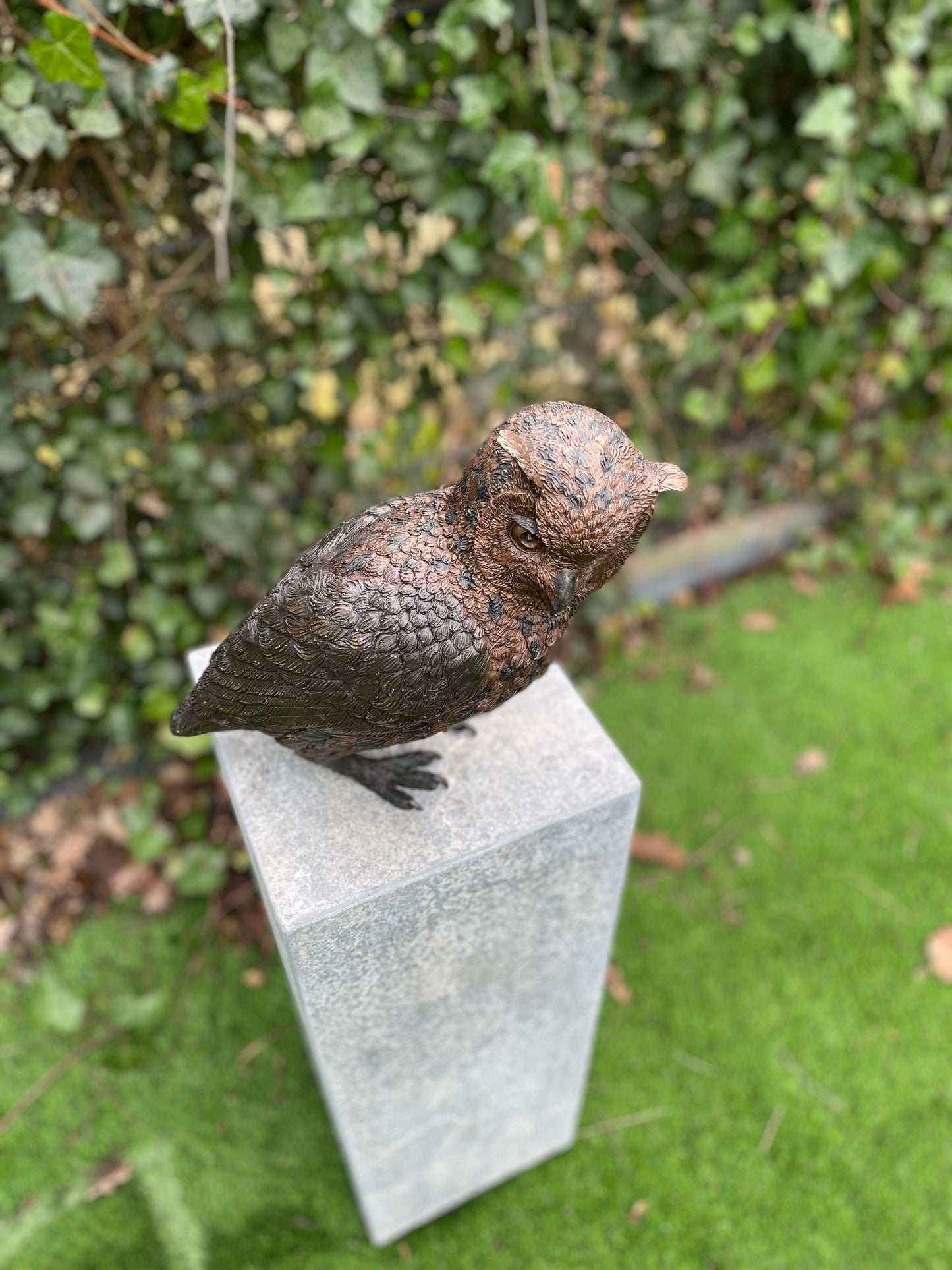 Eagle Owl – Bronze Sculpture. 28x15x30cm - 3.9Kg