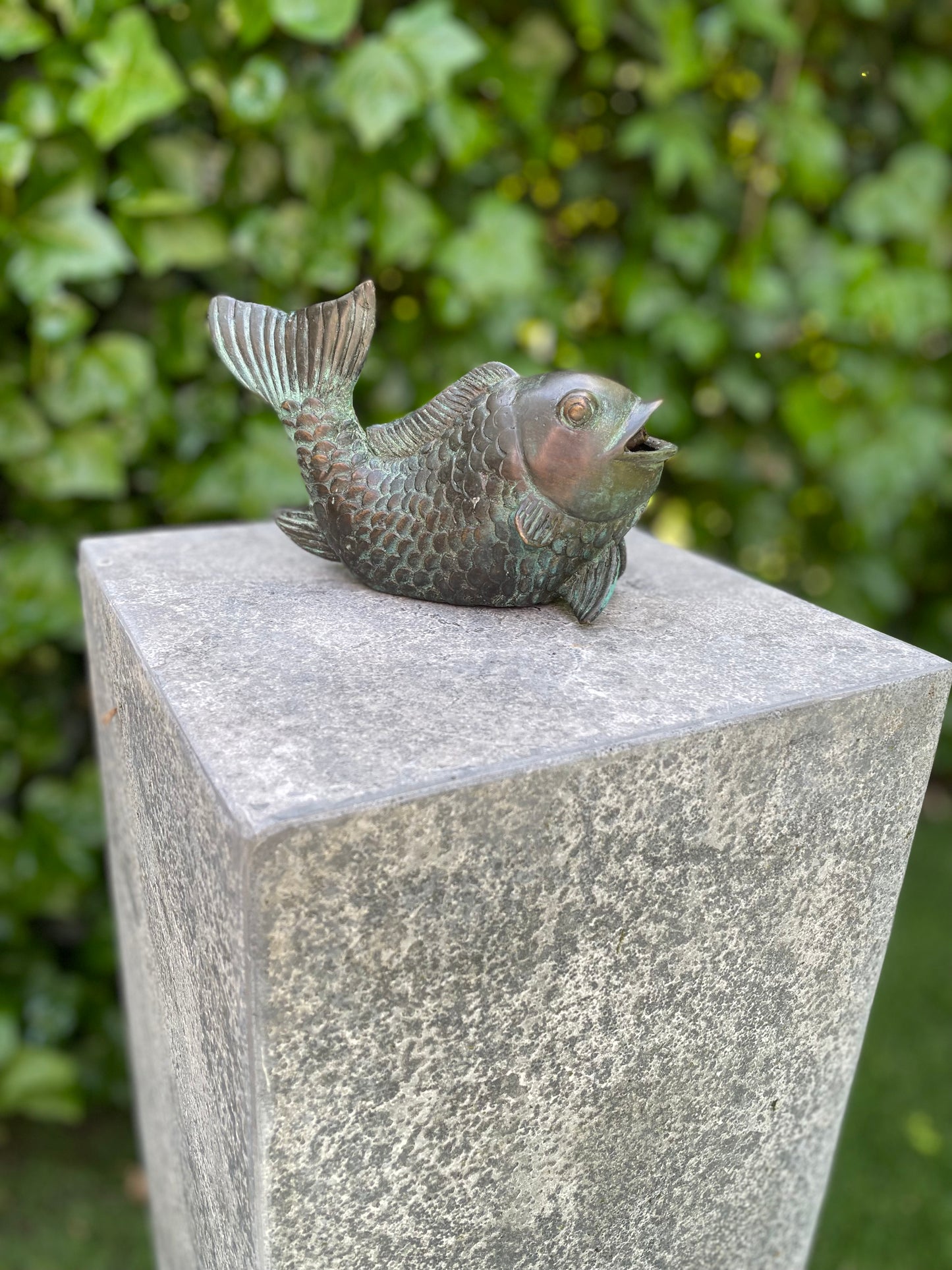 Leaping Fish – Bronze Sculpture. 18x6x11cm - 0.6Kg