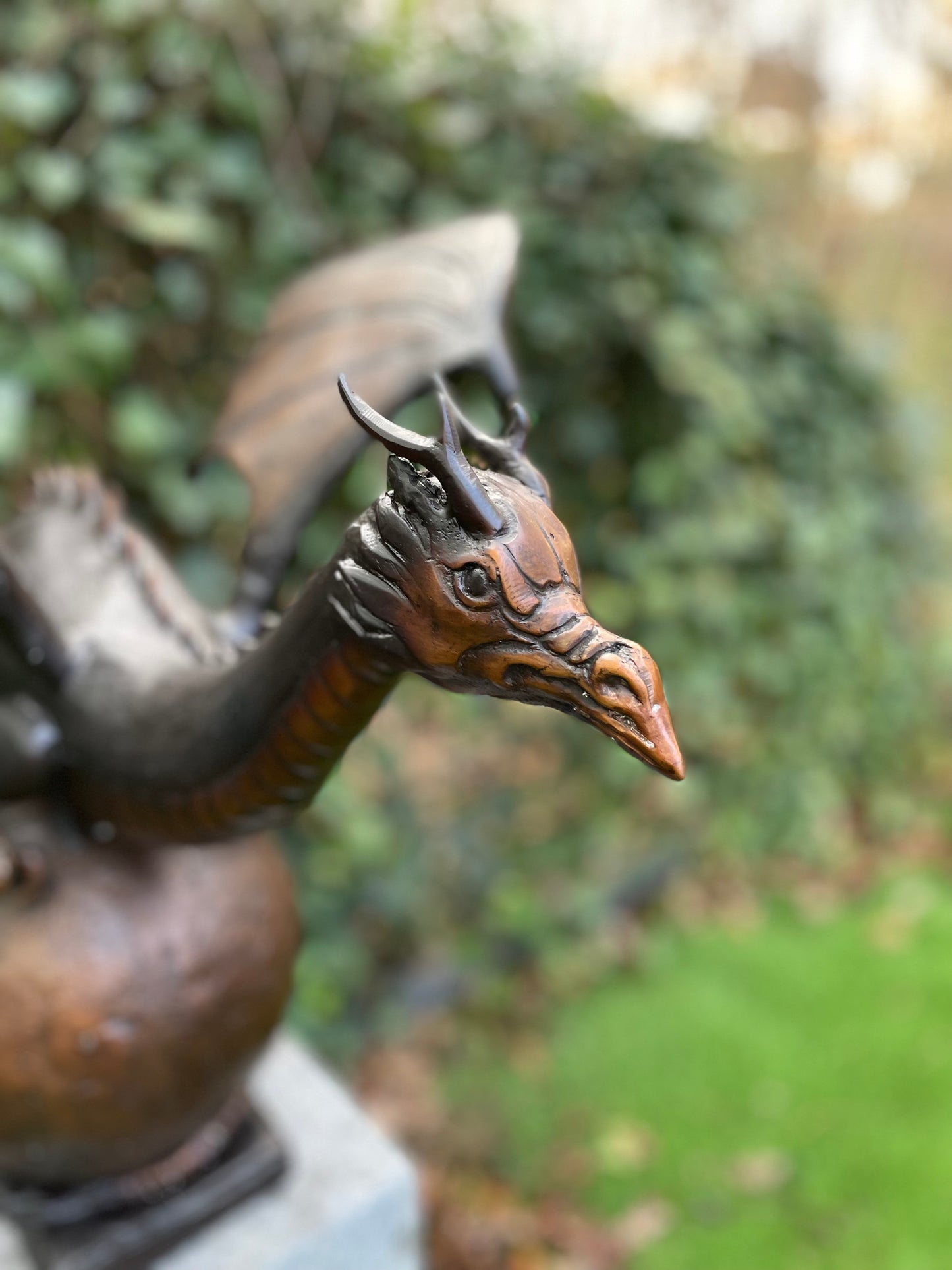 Majestic Dragon – Bronze Sculpture. 55x50x55cm - 8Kg