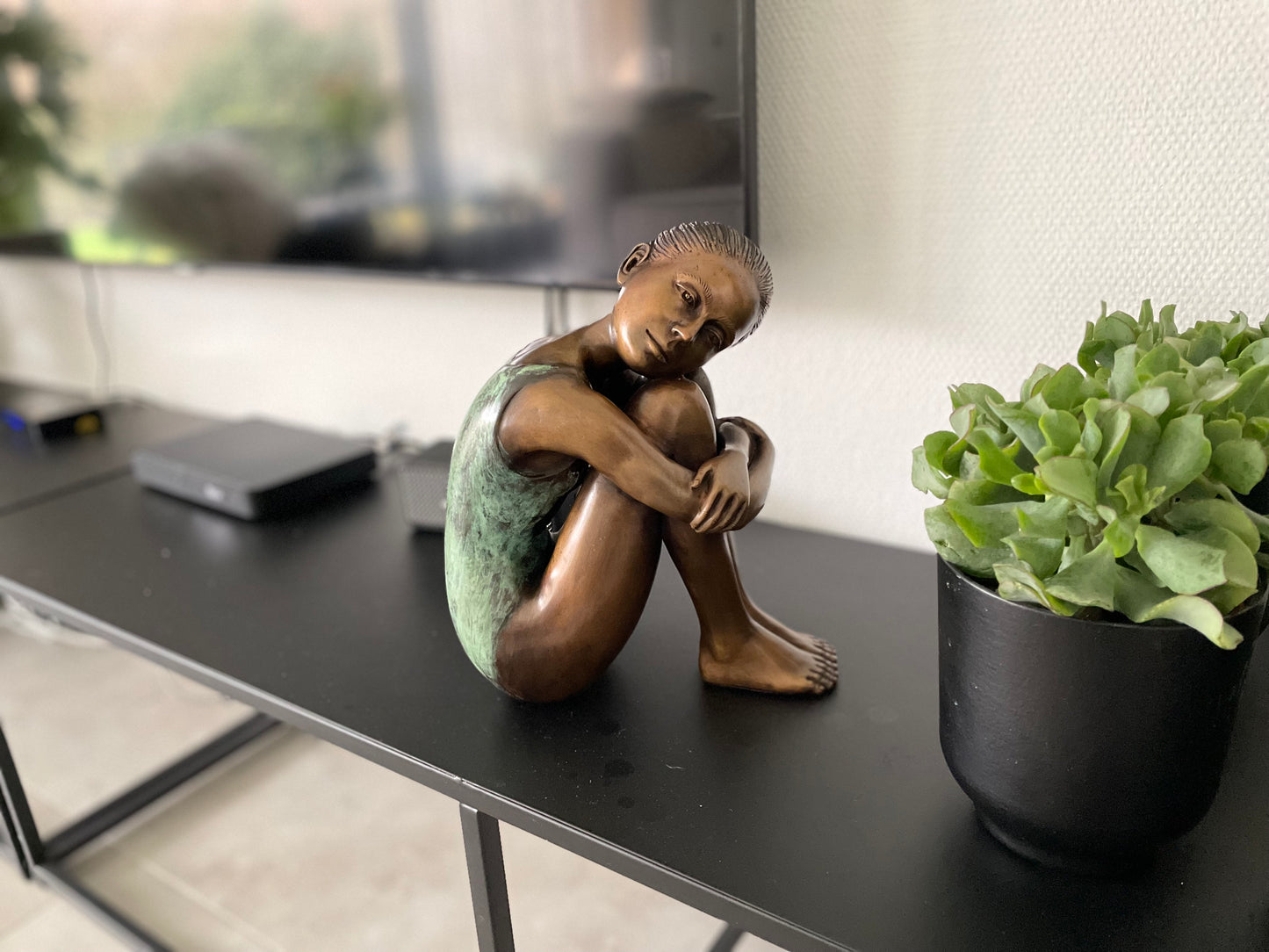 Resting Ballerina – Bronze Sculpture. 11x24x29cm - 4.5Kg