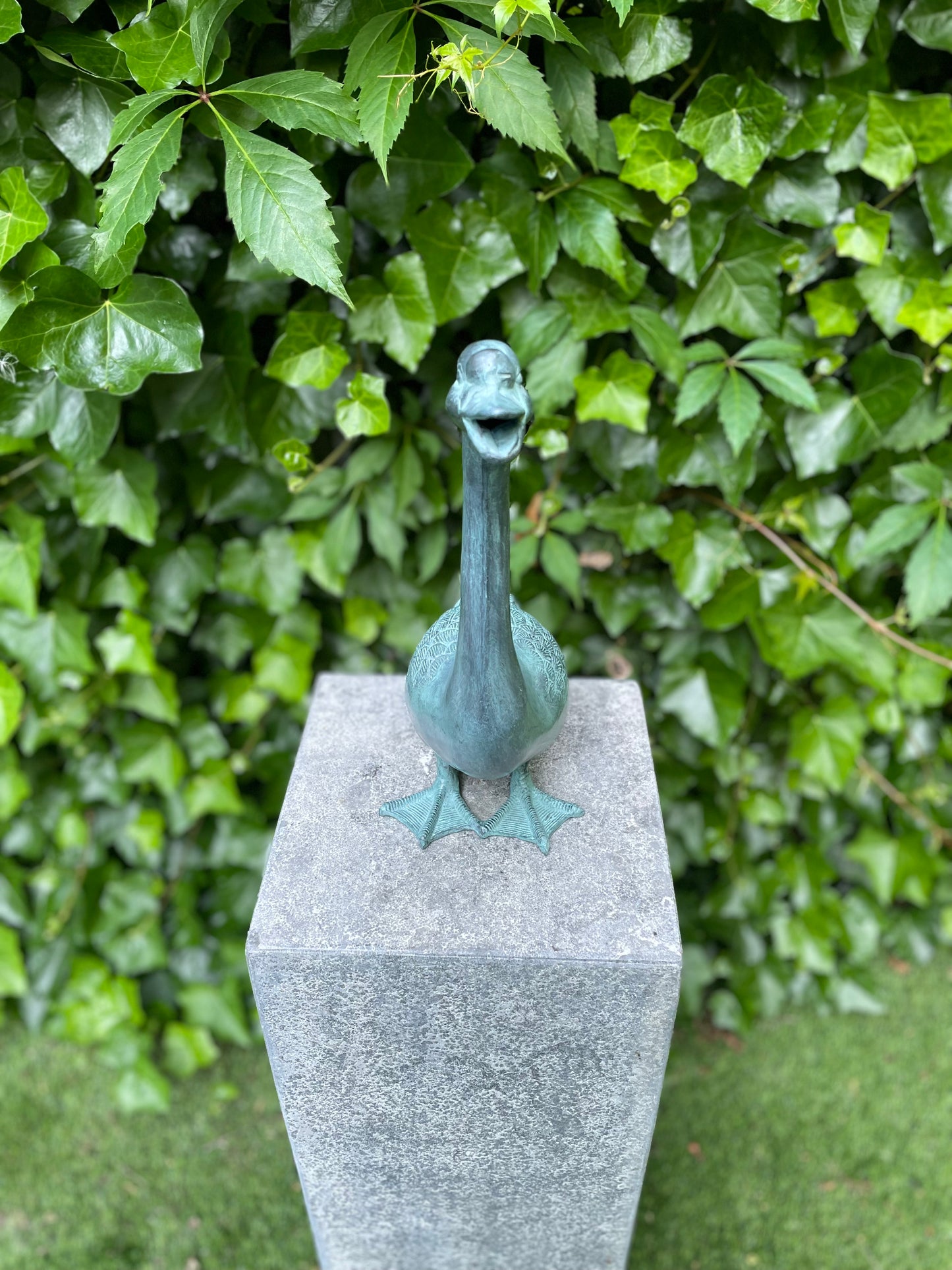 Calling Goose – Bronze Sculpture. 27x14x38cm - 1.9Kg