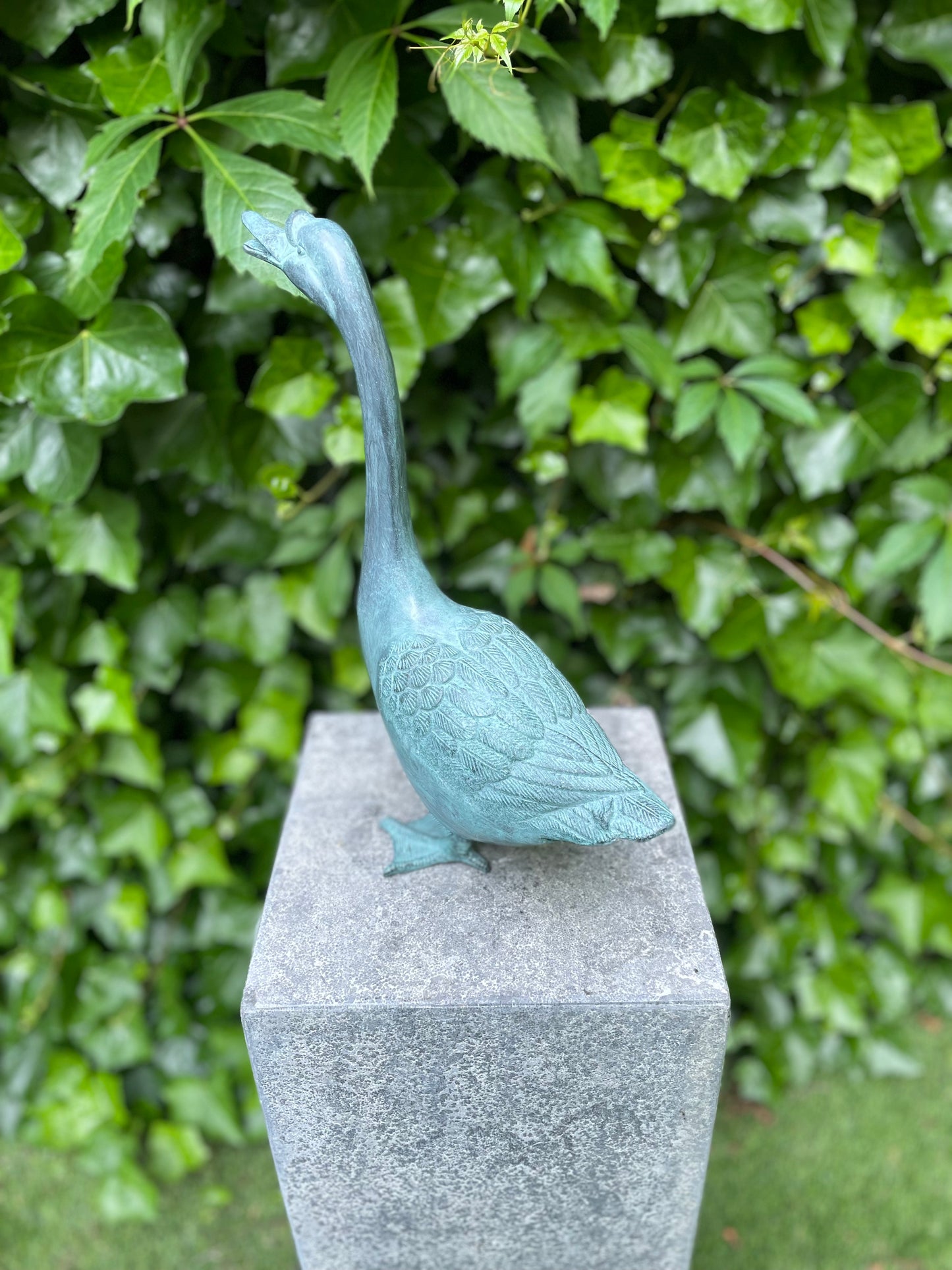 Calling Goose – Bronze Sculpture. 27x14x38cm - 1.9Kg