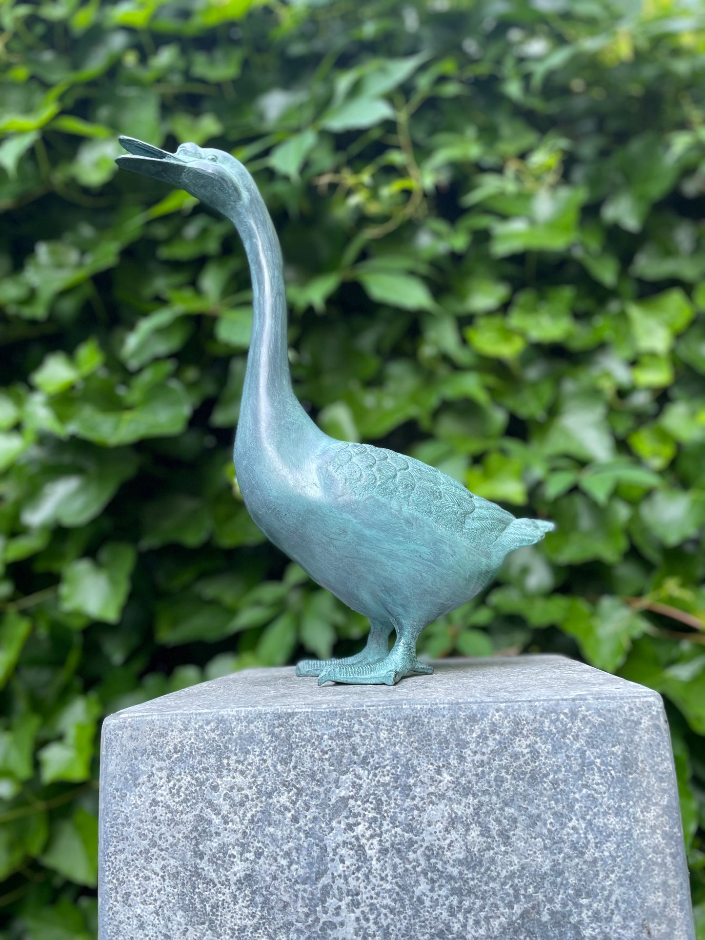 Calling Goose – Bronze Sculpture. 27x14x38cm - 1.9Kg