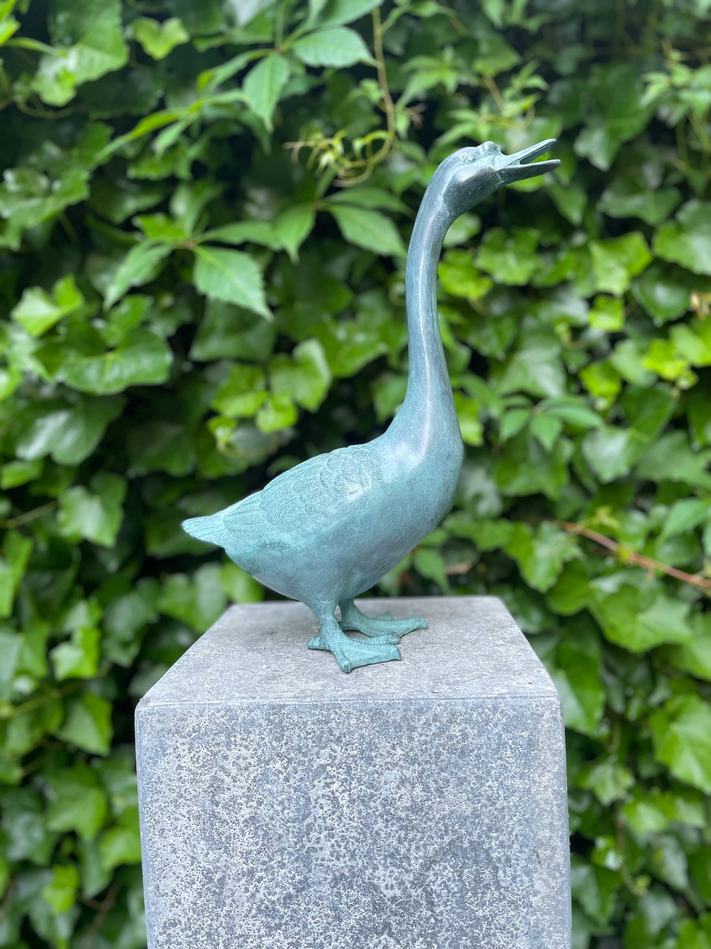 Calling Goose – Bronze Sculpture. 27x14x38cm - 1.9Kg