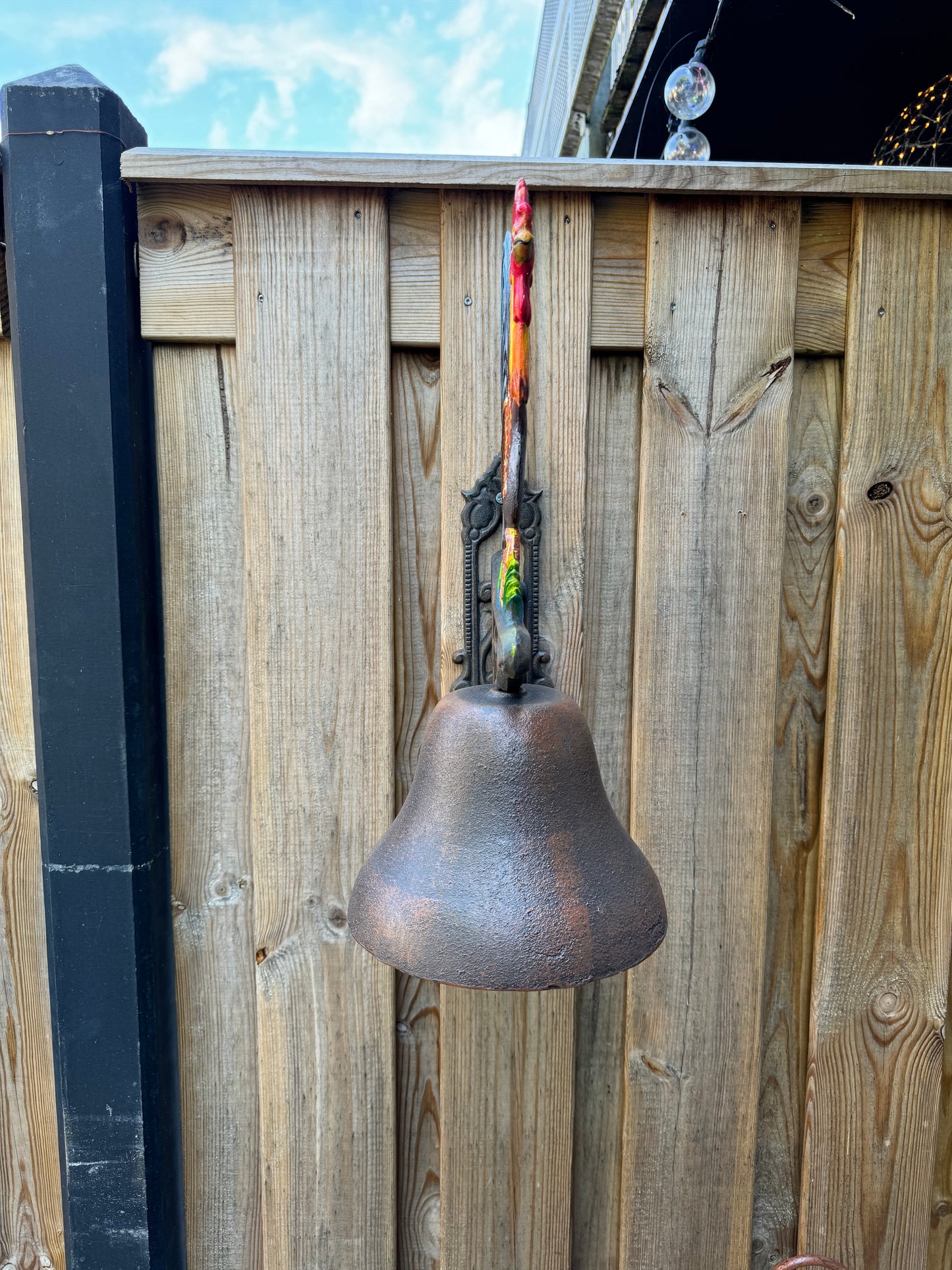 Rooster Wall Bell – Iron Sculpture. 64cm - 9Kg