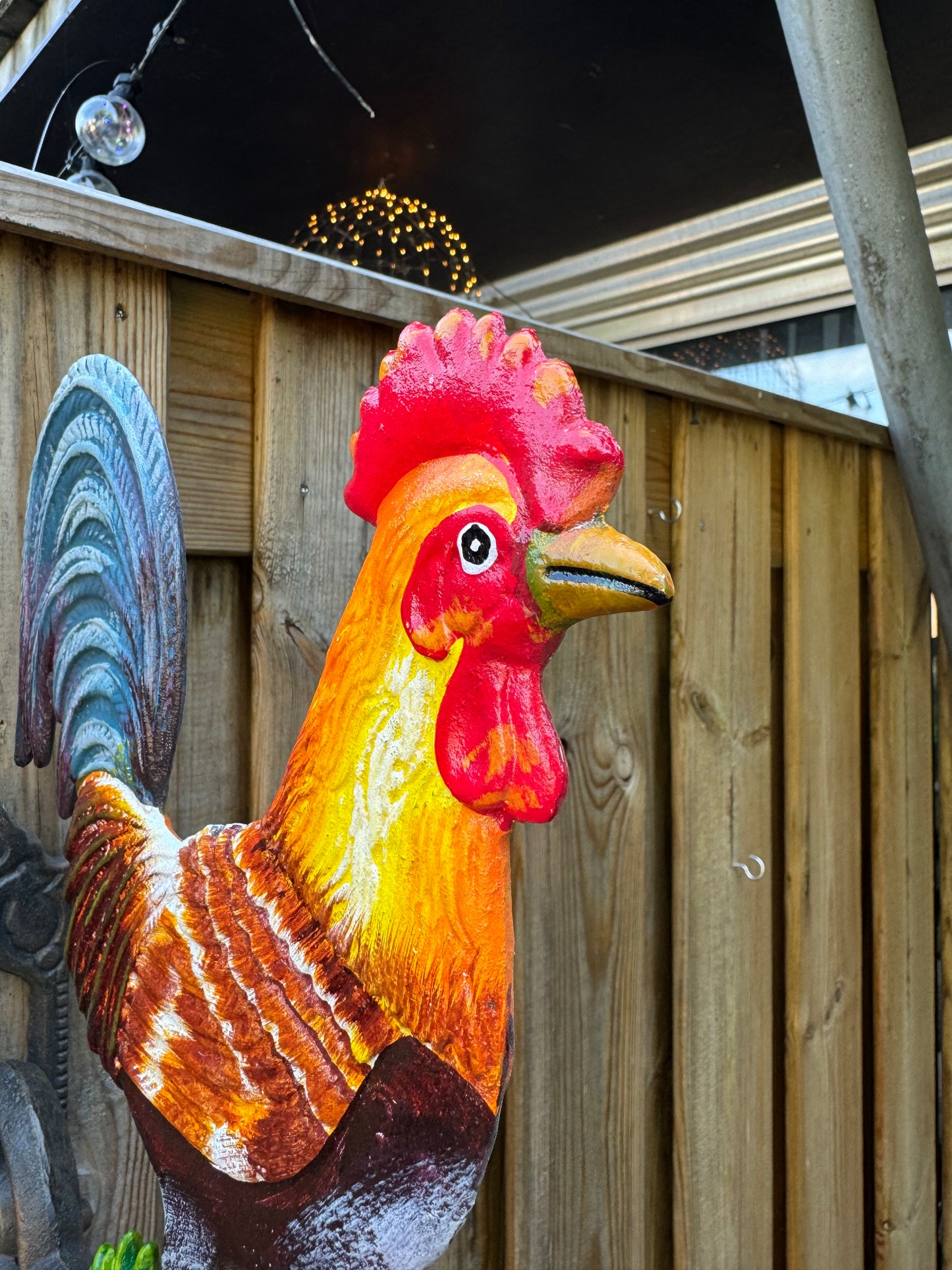 Rooster Wall Bell – Iron Sculpture. 64cm - 9Kg