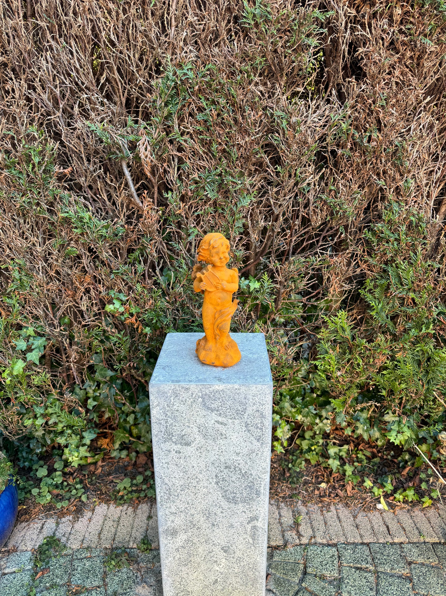 Angel with Lyre – Iron Sculpture. 28x11x10cm - 2.5Kg