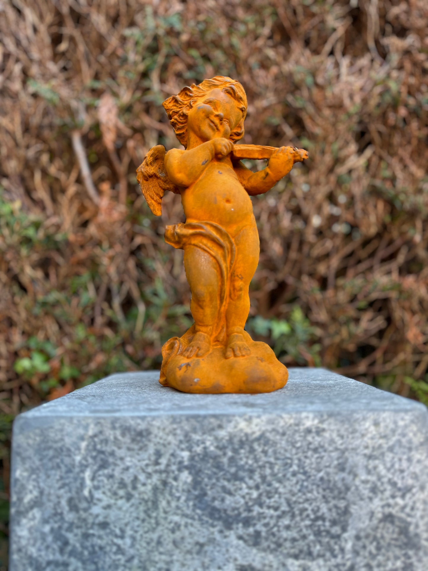 Angel Violinist – Iron Sculpture. 28x14x11cm - 2.5Kg