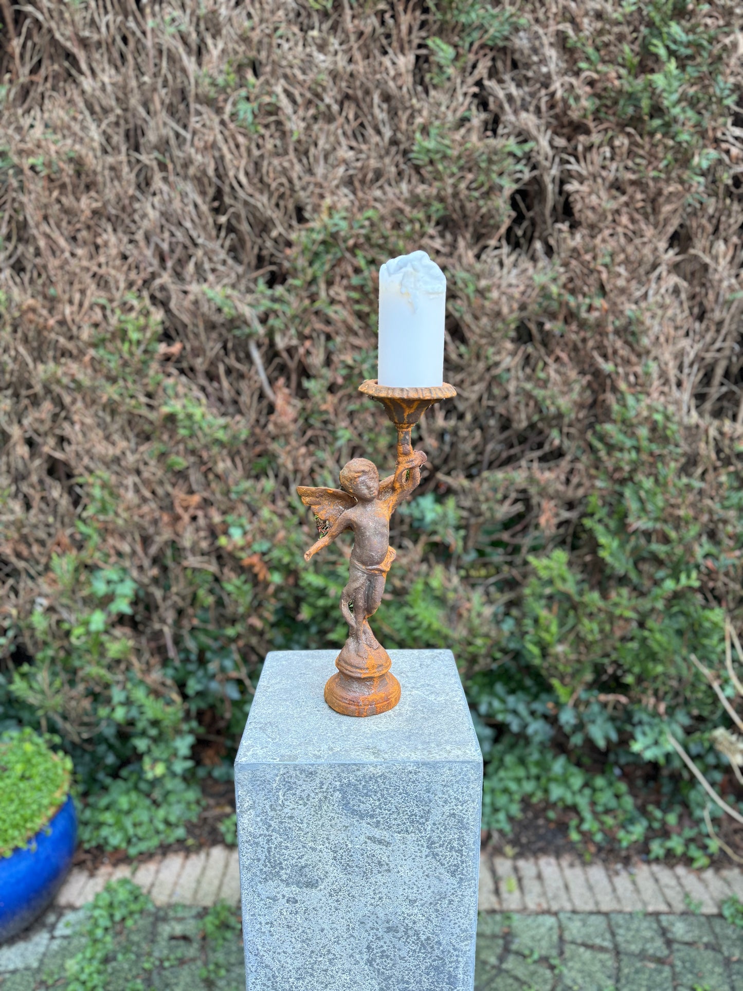 Lantern Angel – Iron Sculpture. 39x20x15cm - 3.4Kg