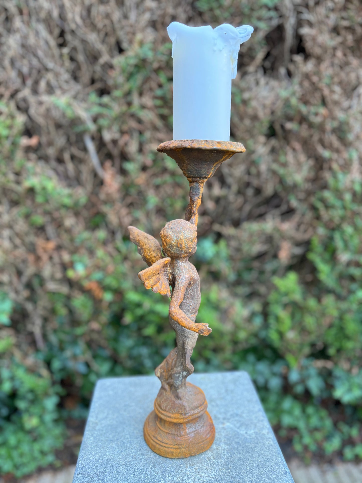 Lantern Angel – Iron Sculpture. 39x20x15cm - 3.4Kg
