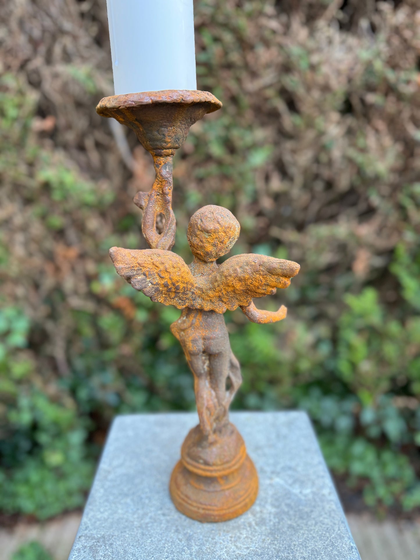 Lantern Angel – Iron Sculpture. 39x20x15cm - 3.4Kg