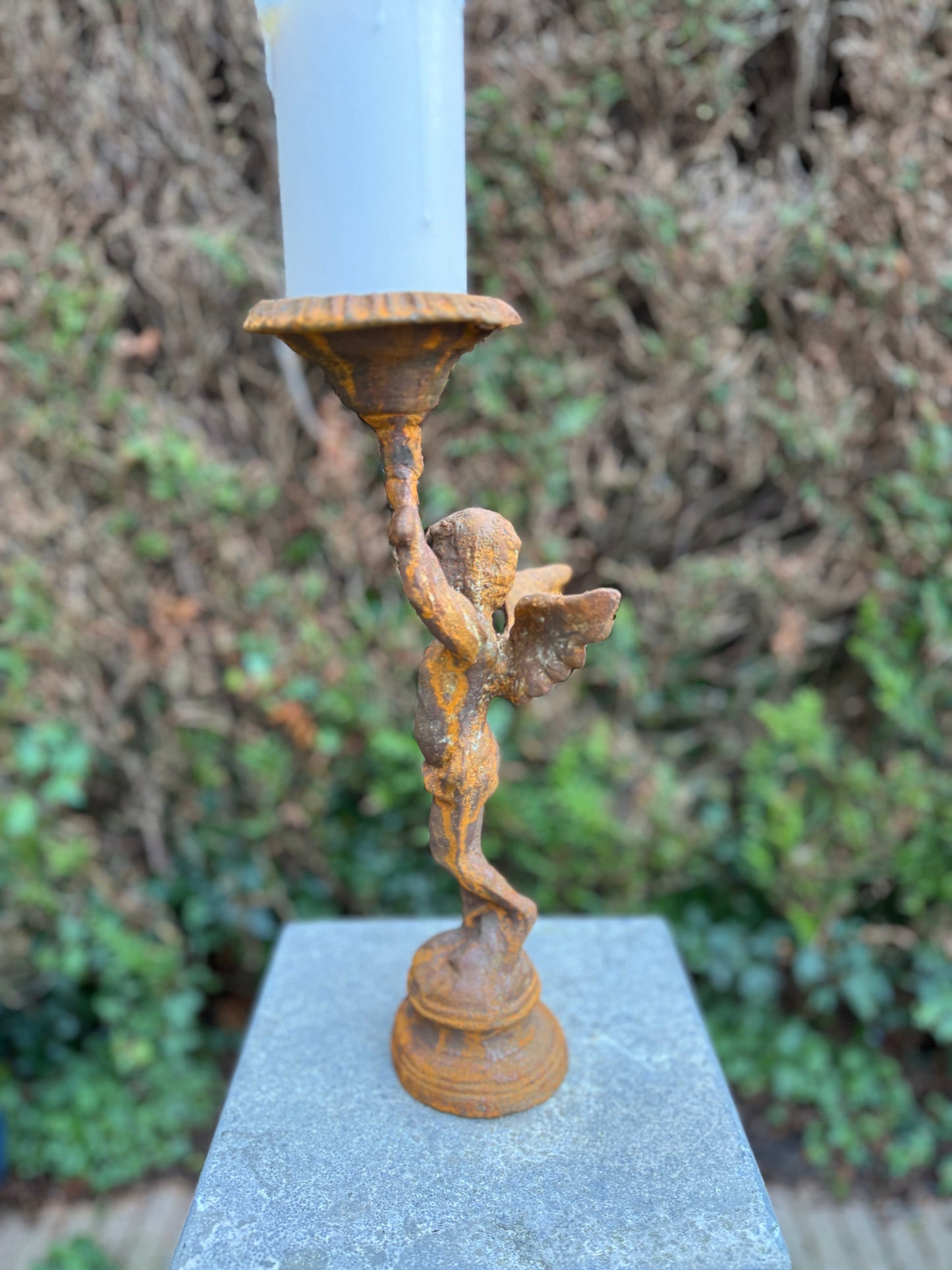 Lantern Angel – Iron Sculpture. 39x20x15cm - 3.4Kg