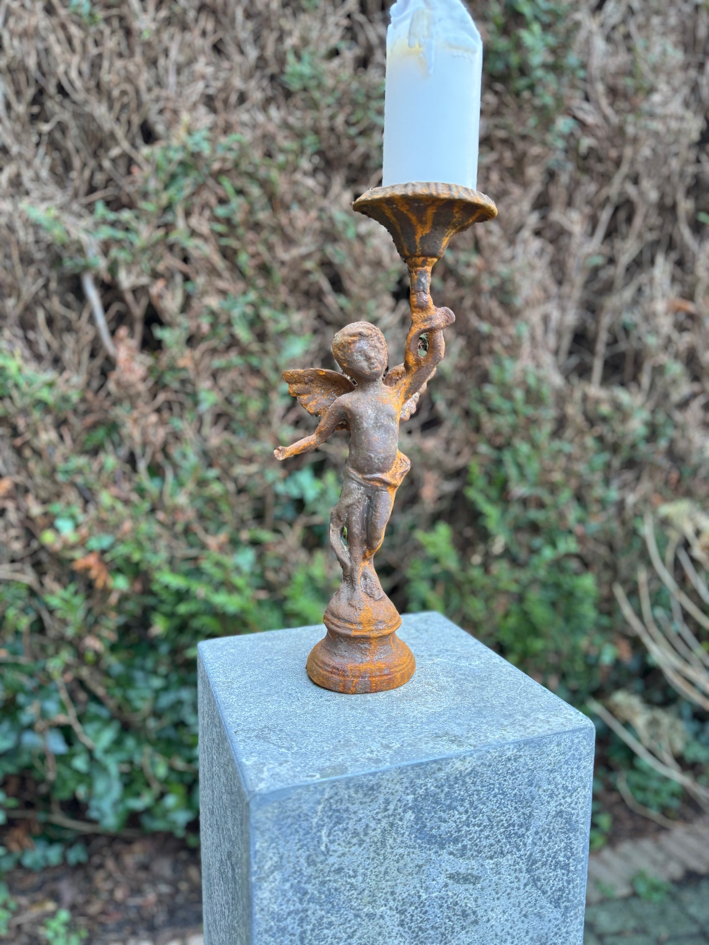 Lantern Angel – Iron Sculpture. 39x20x15cm - 3.4Kg