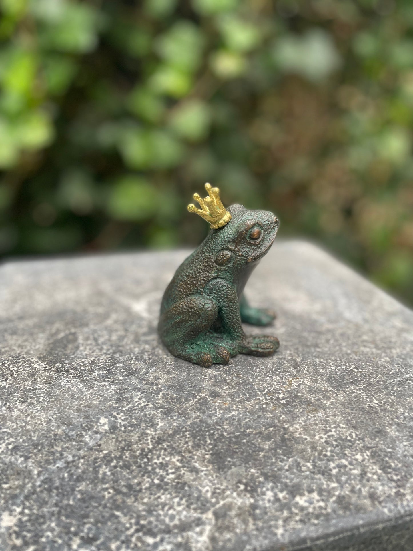 Mini Frog King – Bronze Sculpture. 8x7x7cm - 0.3Kg
