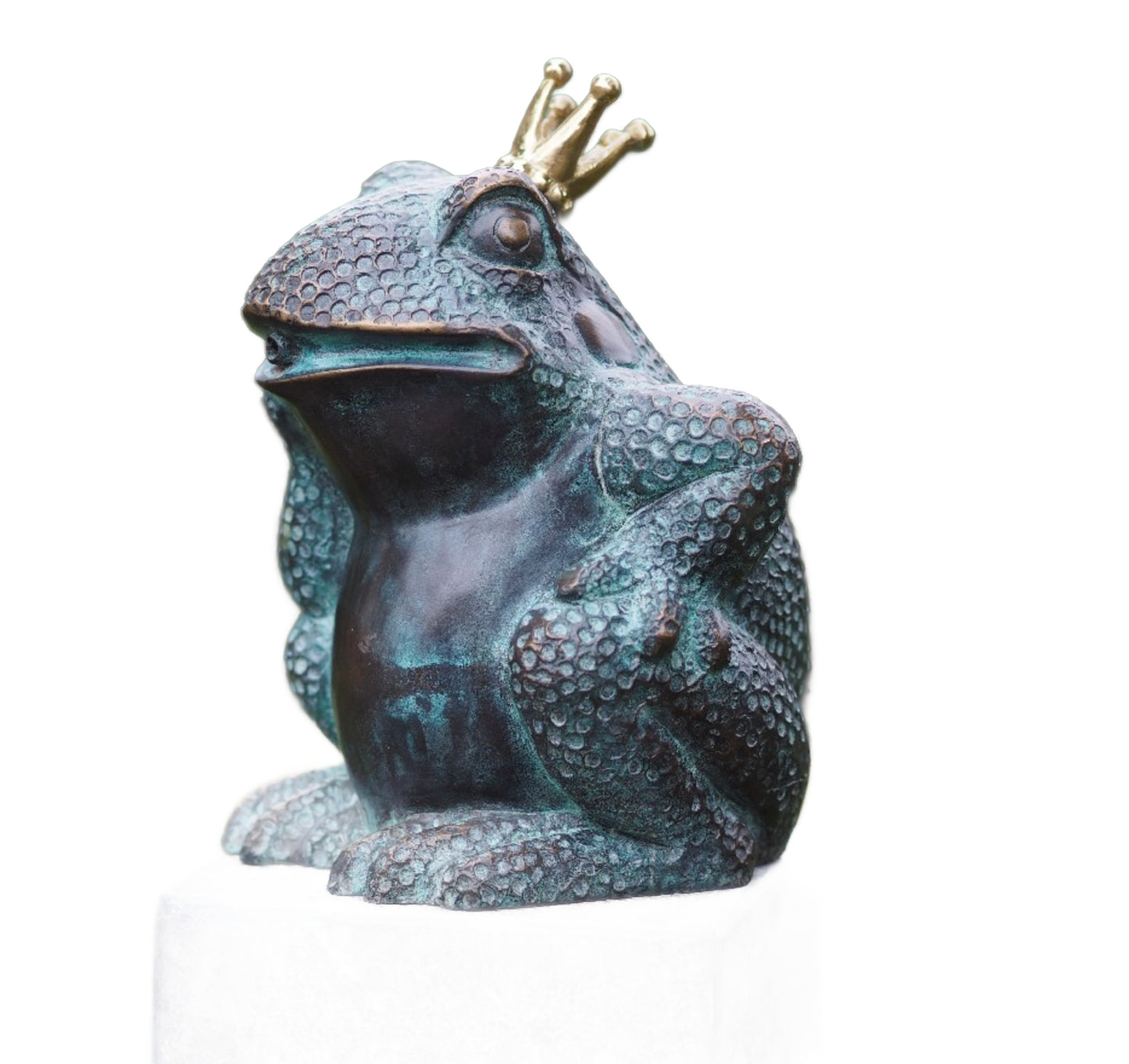 Frog King – Bronze Sculpture. 13x11x17cm - 1.4Kg
