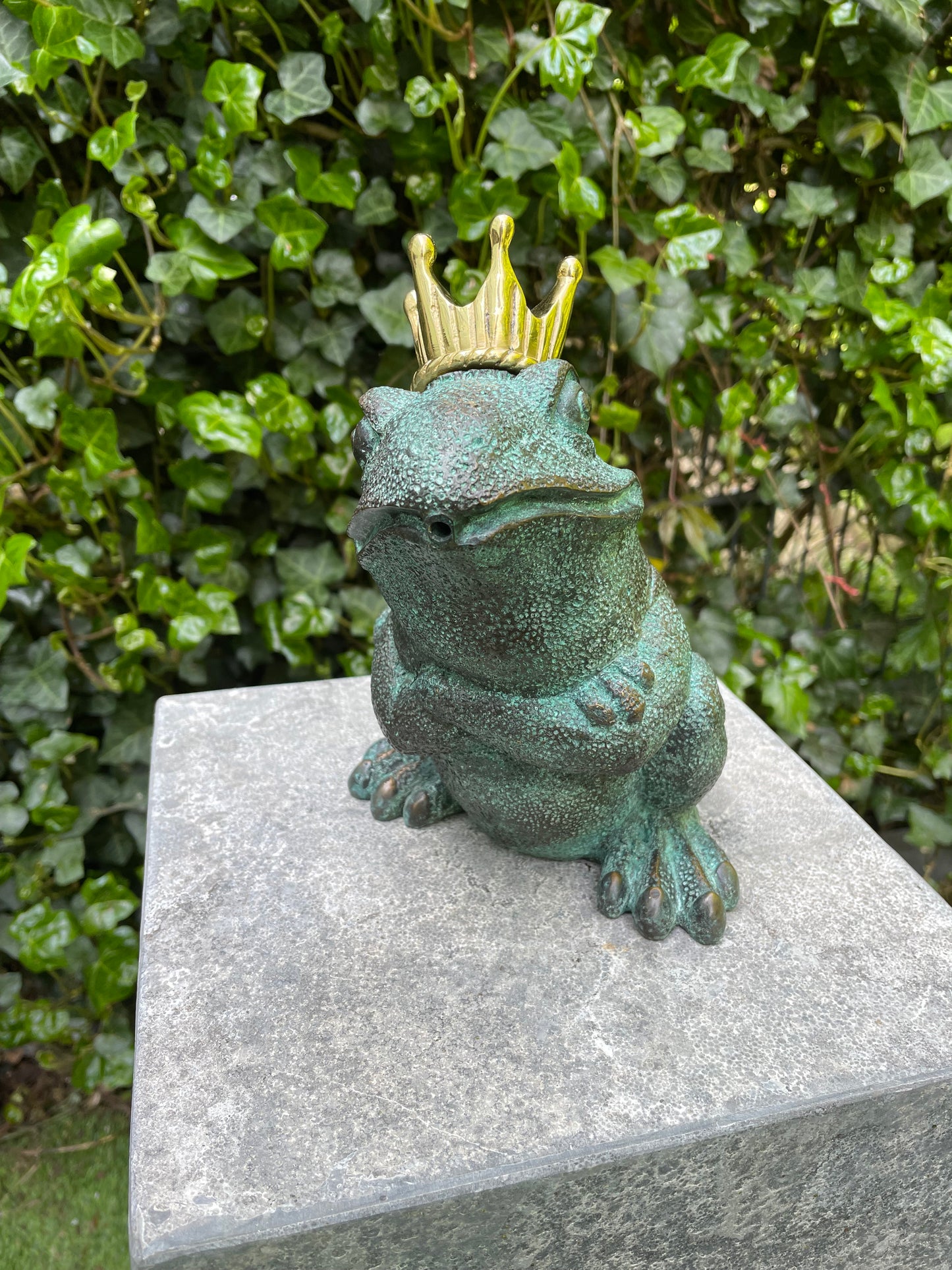 Frog King – Bronze Sculpture. 13x11x17cm - 1.4Kg