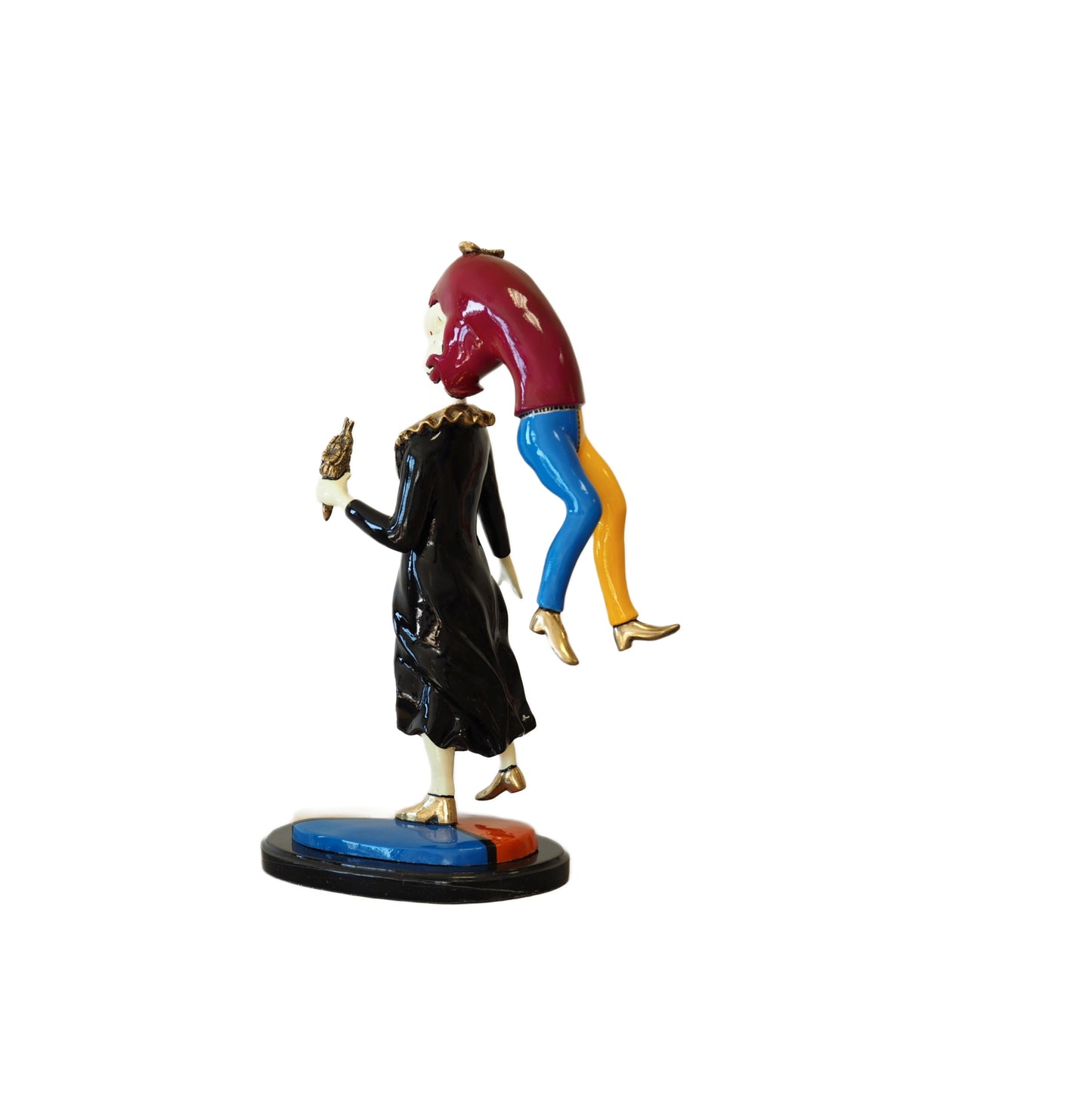Colorful Lovers – Bronze Sculpture. 38x19x56cm - 7Kg