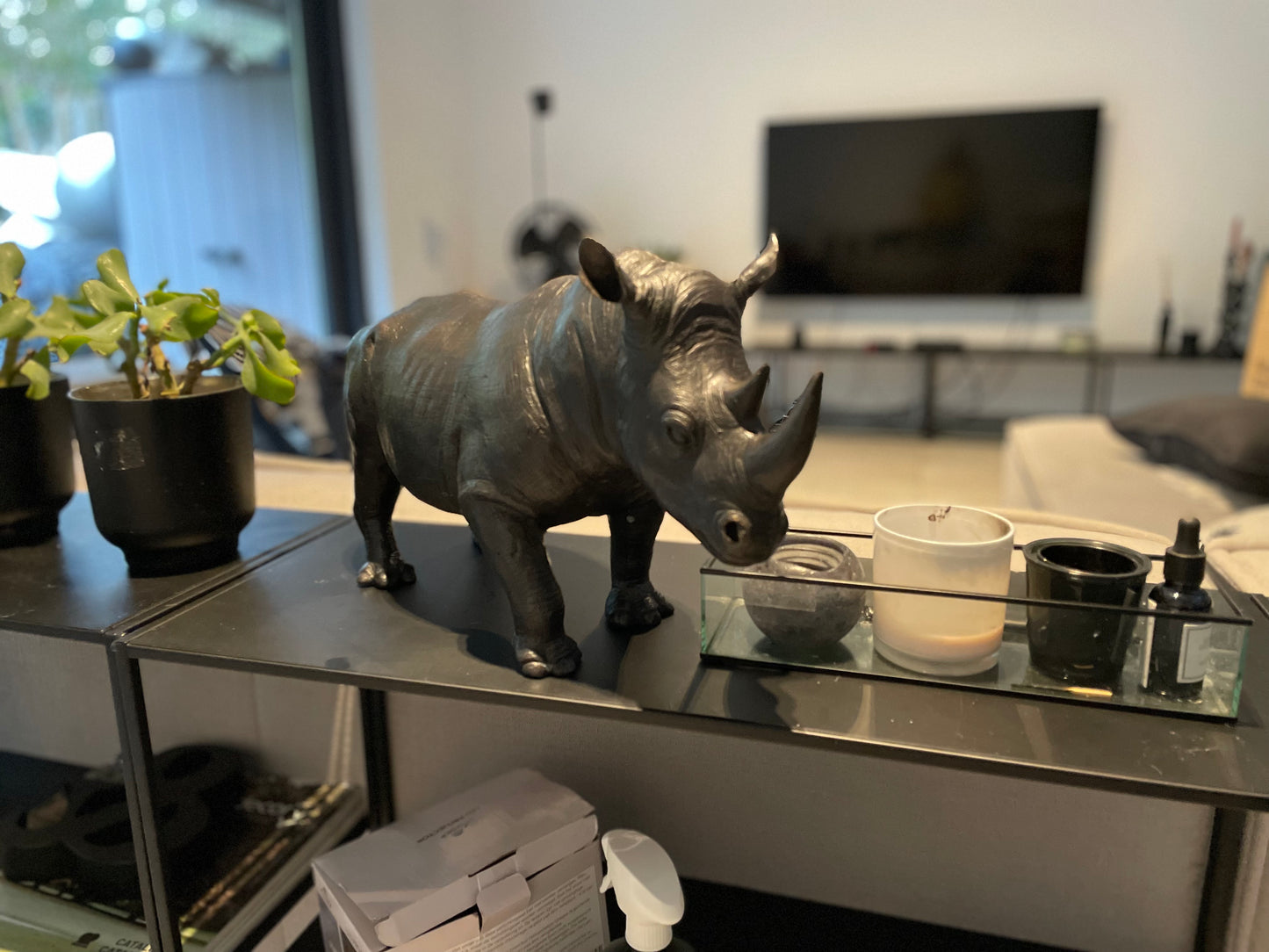 Powerful Rhino – Bronze Sculpture. 51x16x27cm - 8.7Kg