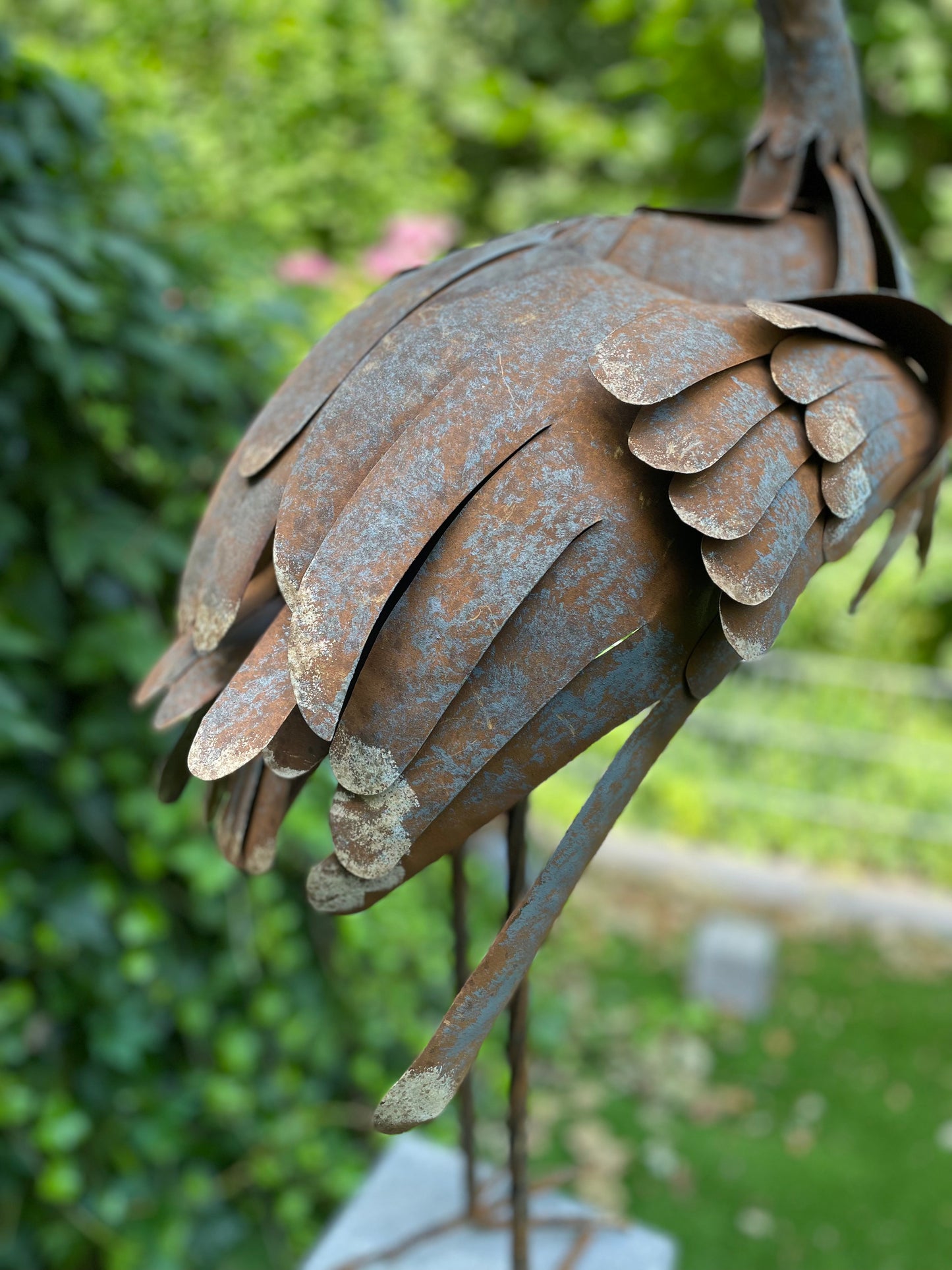Graceful Heron – Iron Sculpture. 39x28x105cm