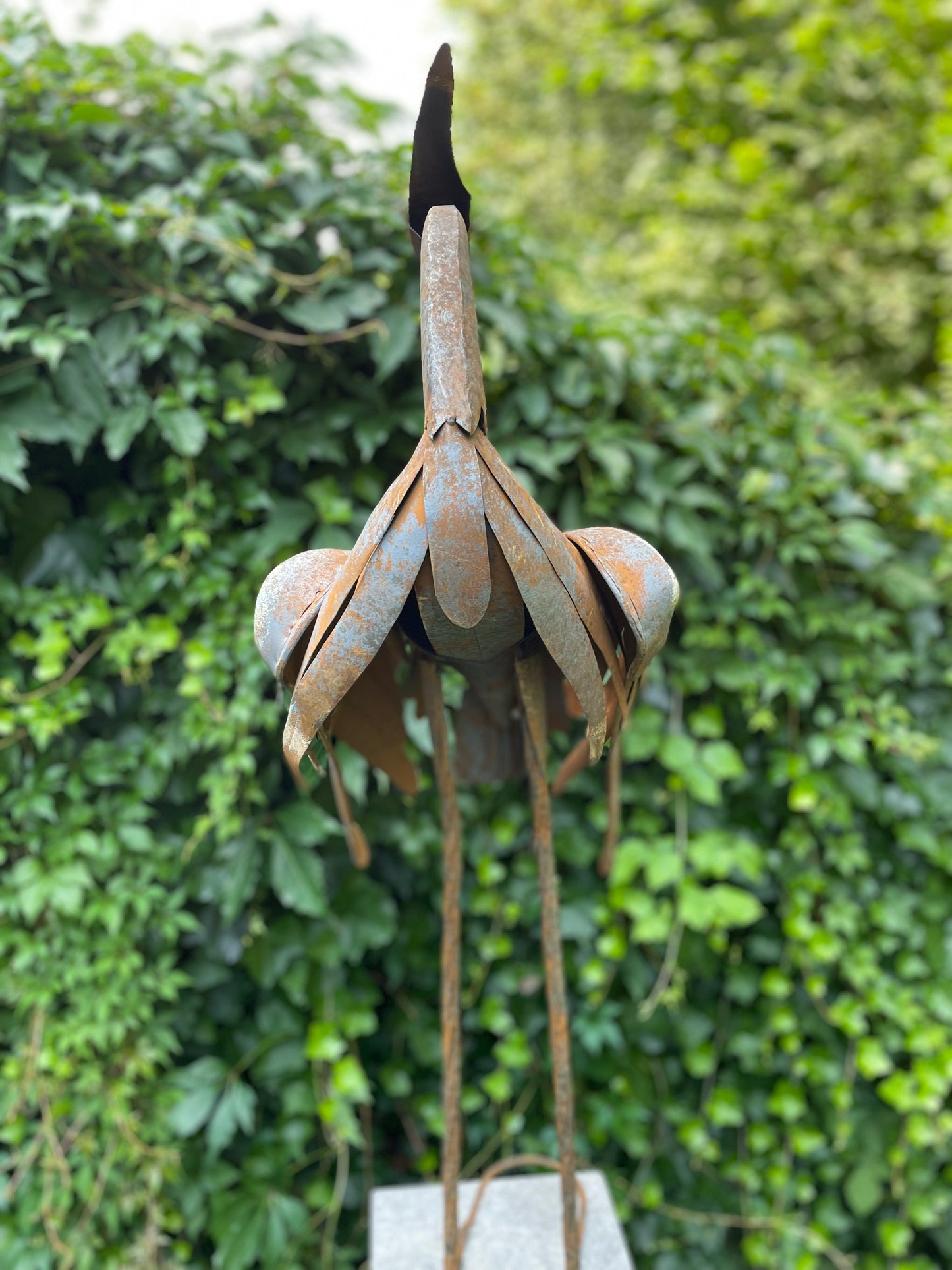Graceful Heron – Iron Sculpture. 39x28x105cm
