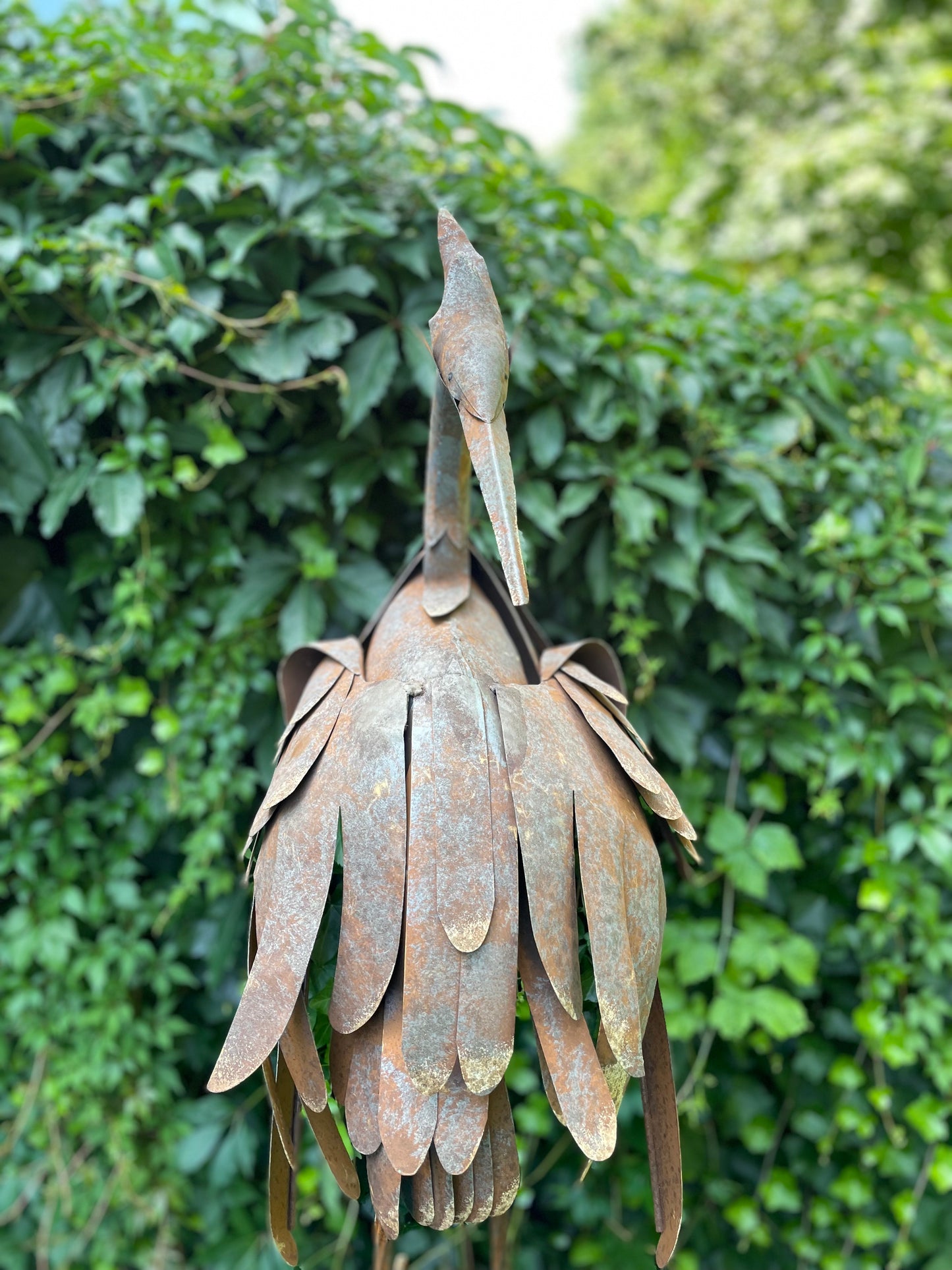 Graceful Heron – Iron Sculpture. 39x28x105cm
