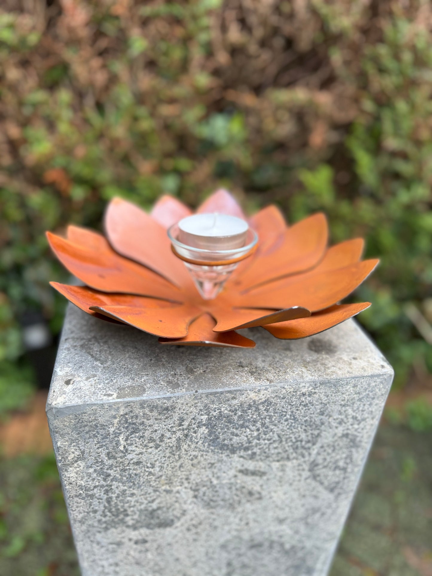 Lotus Bloom Bowl – Iron Sculpture. 25x25x10cm - 1Kg