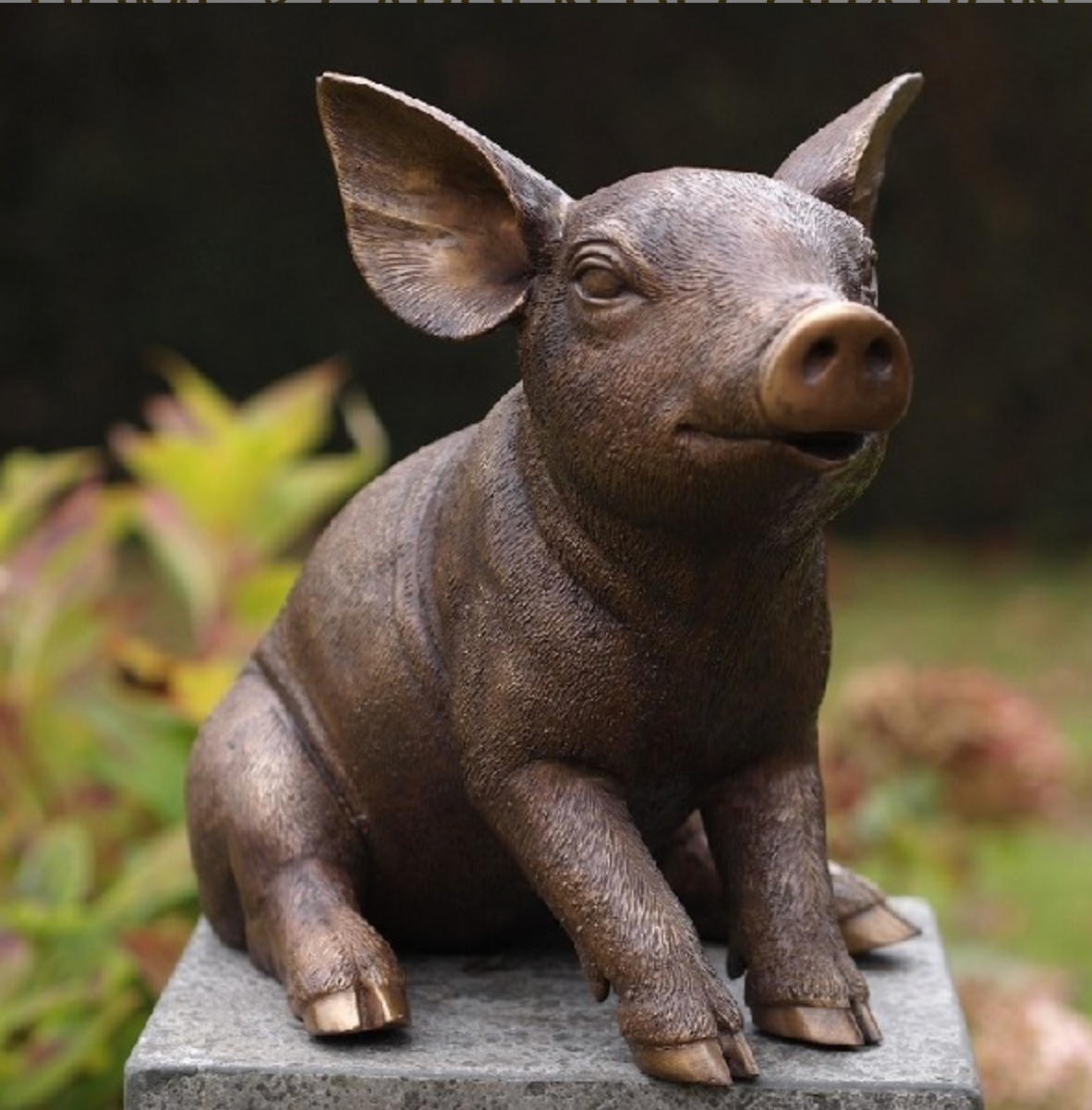 Gentle Piglet – Bronze Sculpture. 34x24x29cm - 2Kg