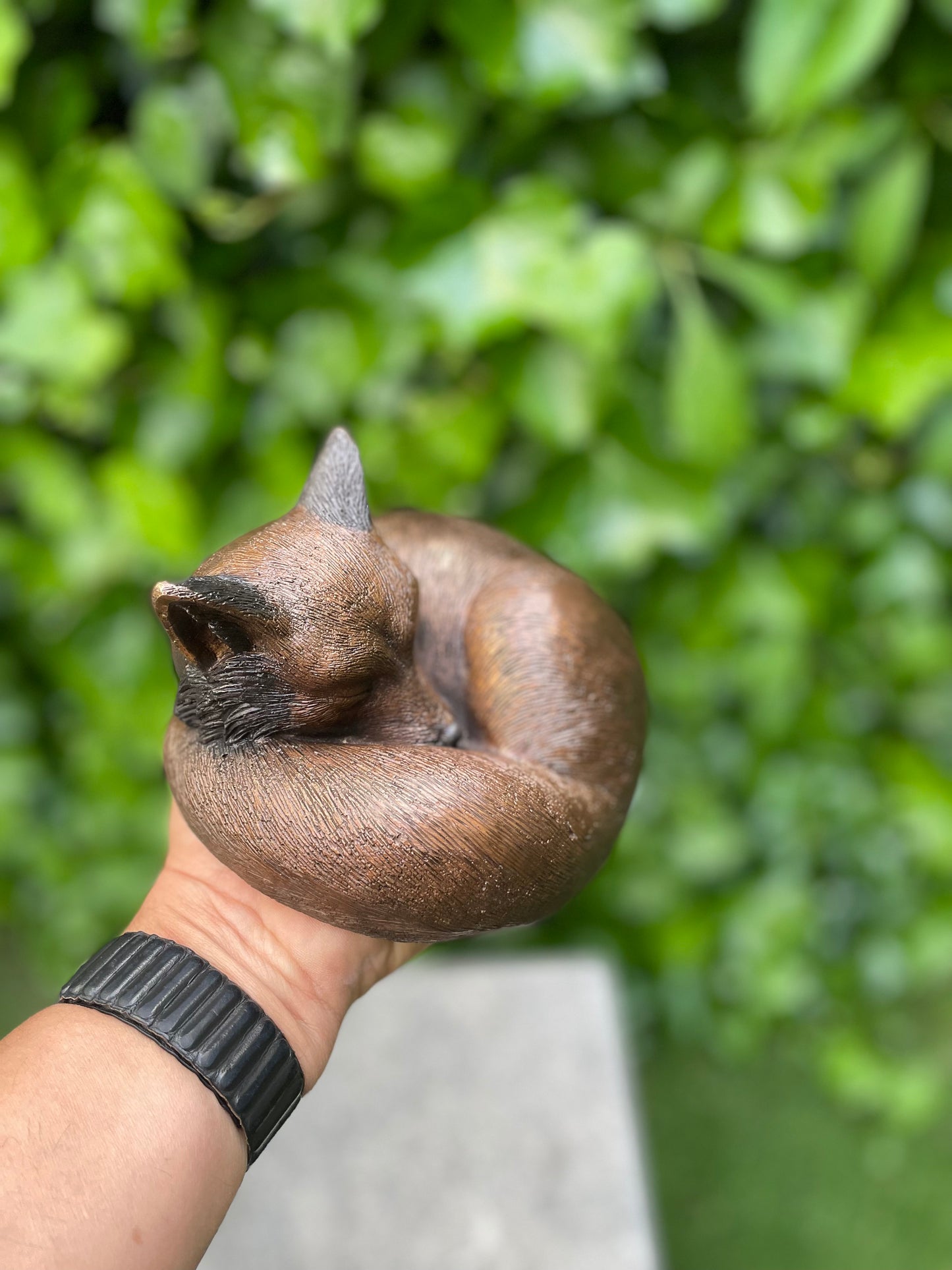 Sleeping Fox – Bronze Sculpture. 15x15x10cm - 2Kg