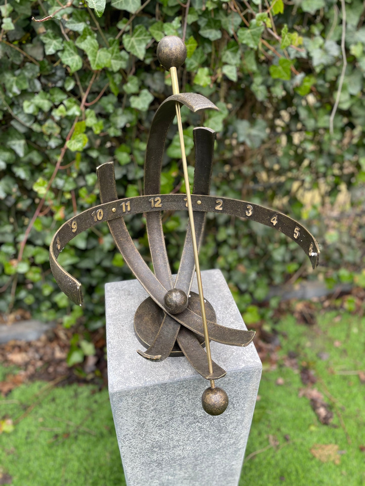Armillary Sundial – Bronze Sculpture. 37x37x47cm - 4.8Kg