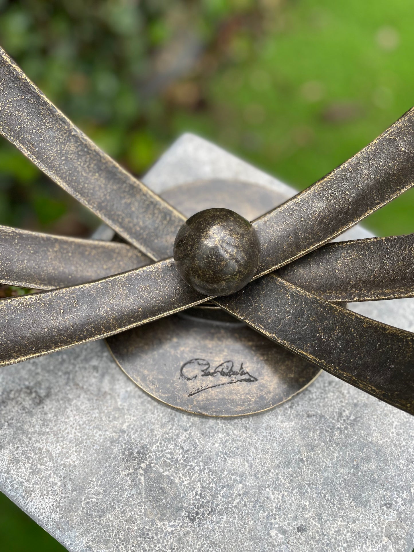 Armillary Sundial – Bronze Sculpture. 37x37x47cm - 4.8Kg