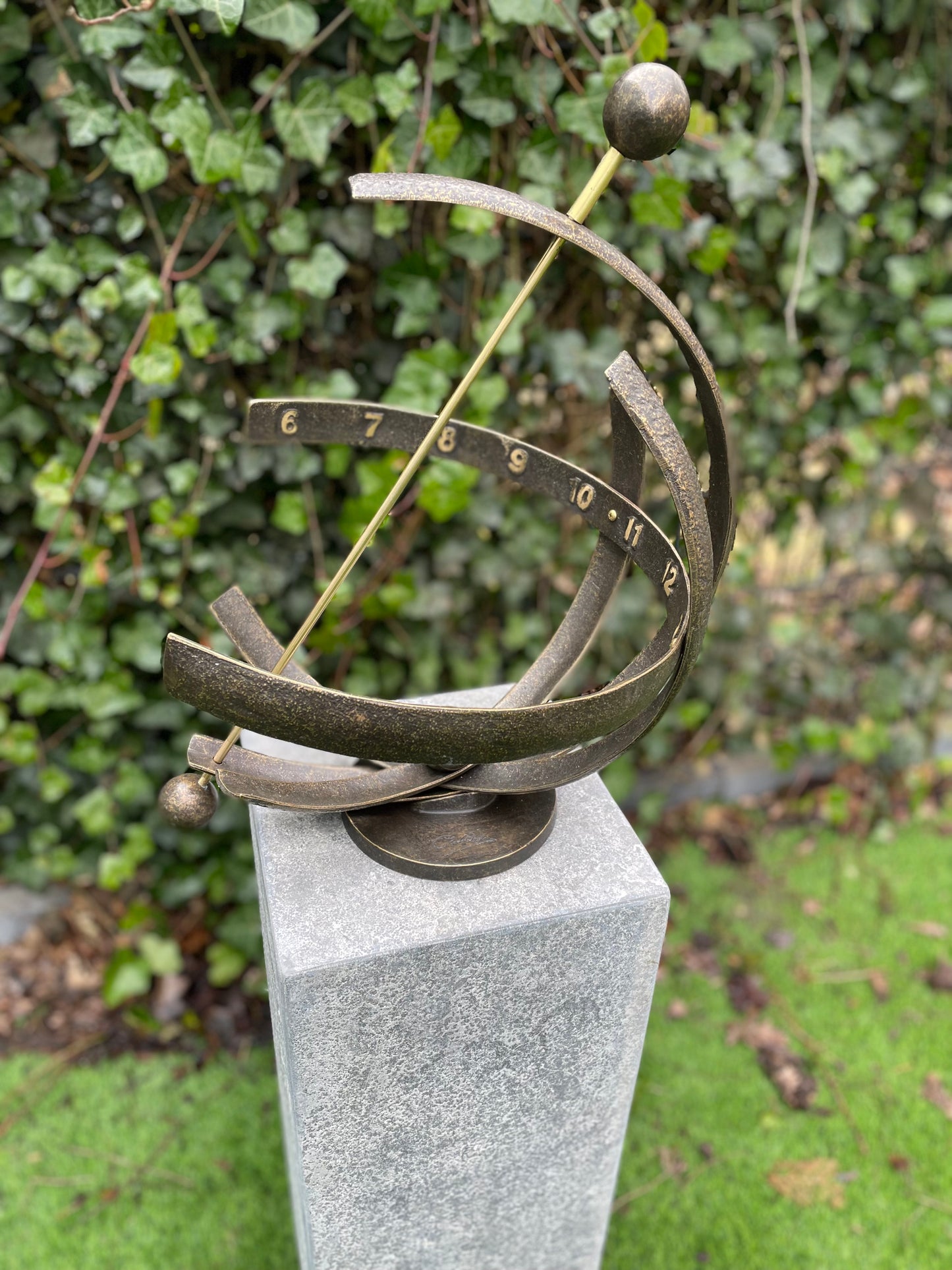 Armillary Sundial – Bronze Sculpture. 37x37x47cm - 4.8Kg