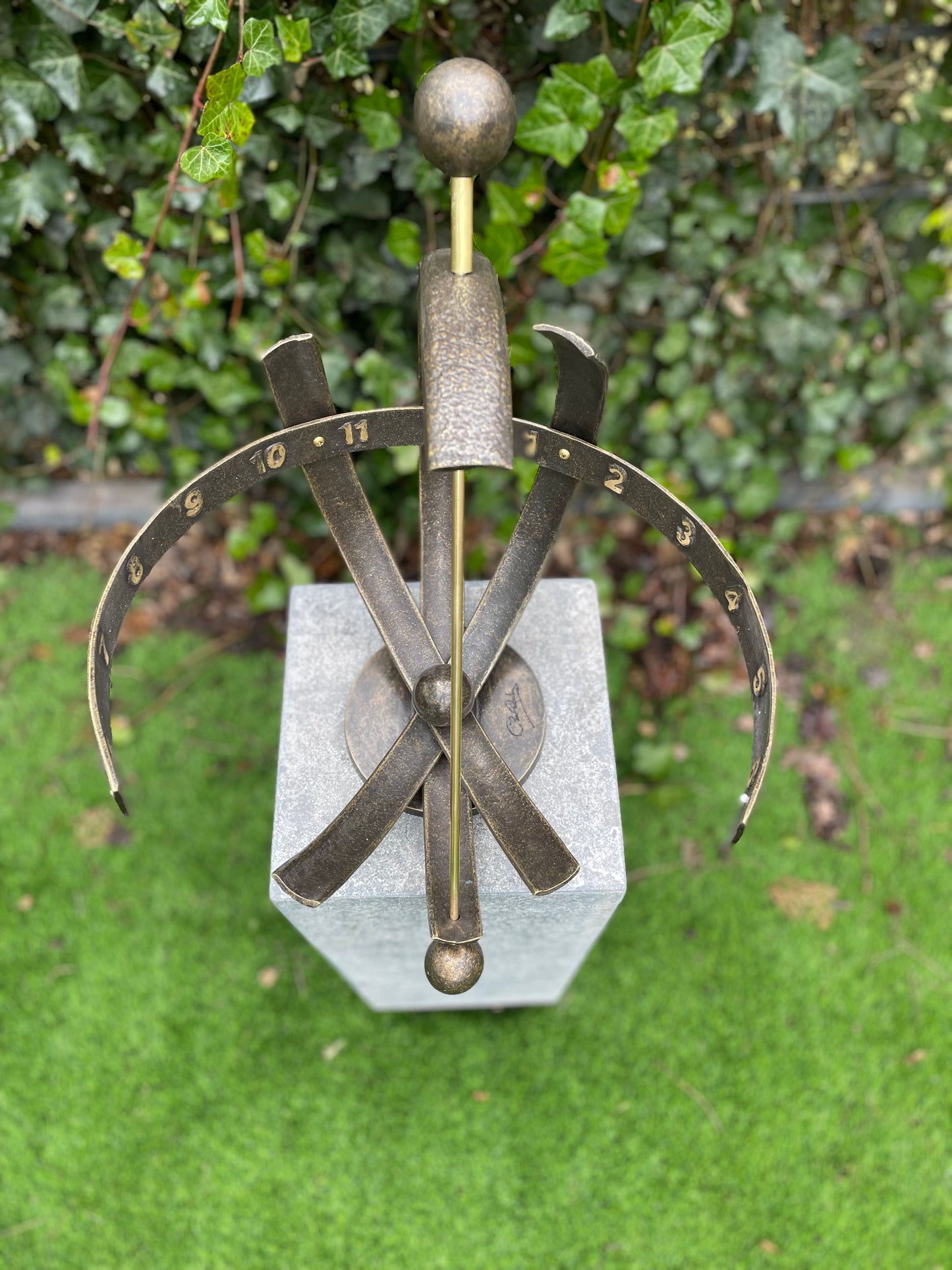 Armillary Sundial – Bronze Sculpture. 37x37x47cm - 4.8Kg