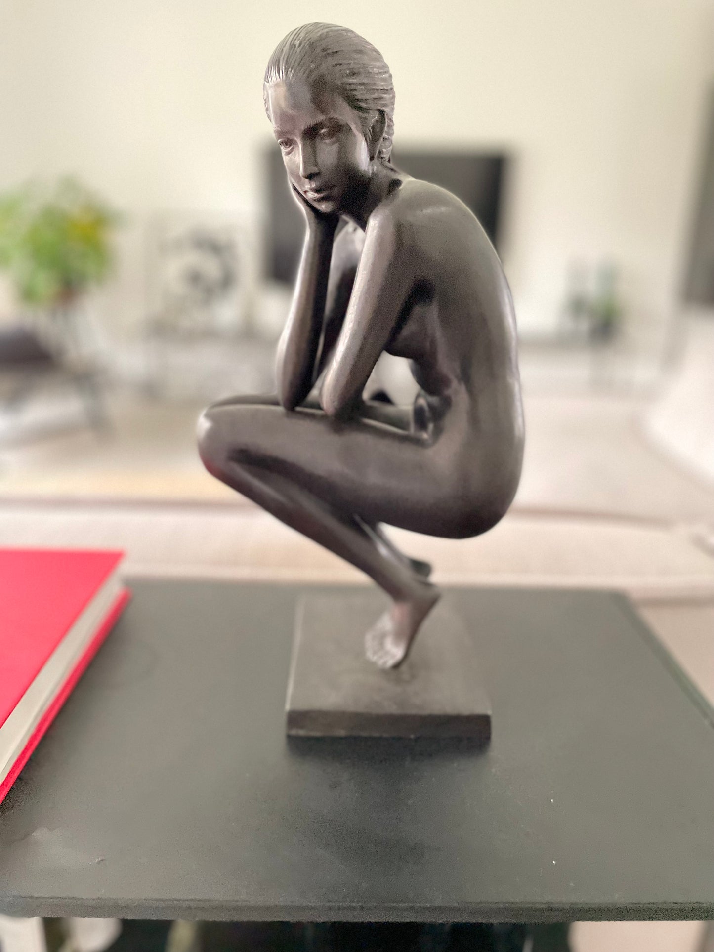 Thoughtful Nude – Bronze Sculpture. 19x15x37cm - 3.7Kg