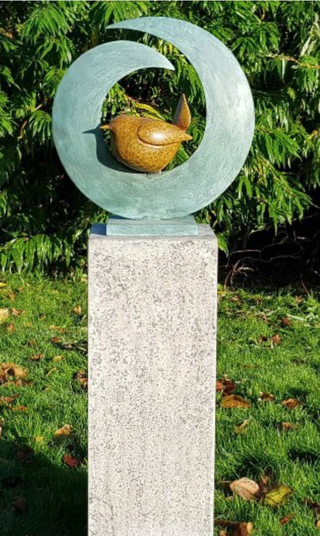Circle of Stillness – Bronze Sculpture. 50x21x51cm