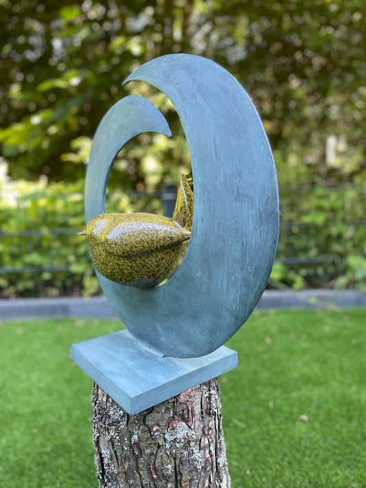 Circle of Stillness – Bronze Sculpture. 50x21x51cm