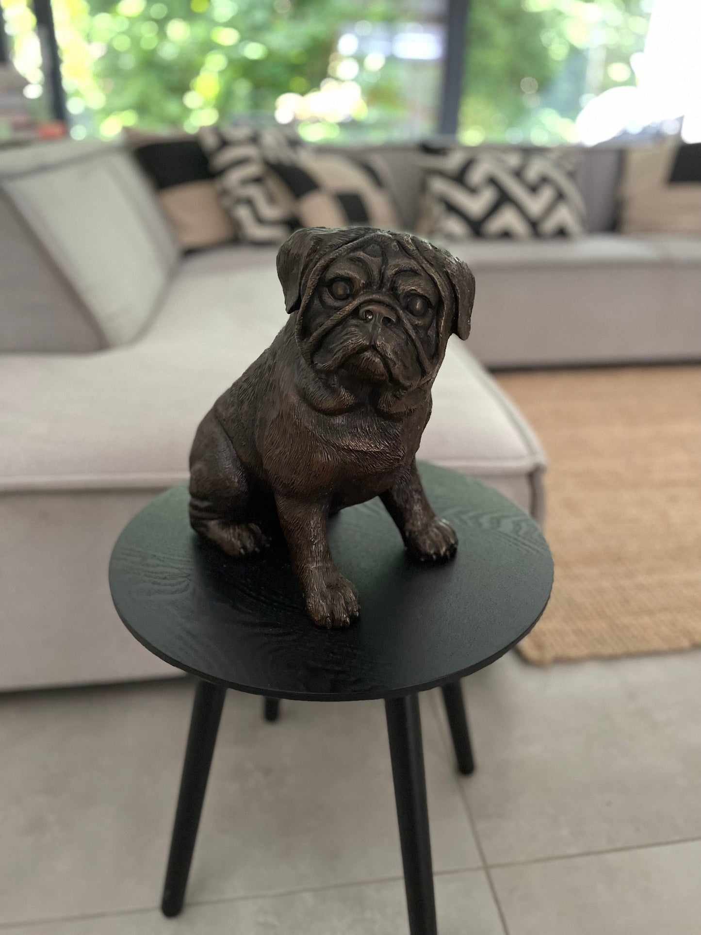 Pug Companion – Bronze Sculpture. 27x18x29cm