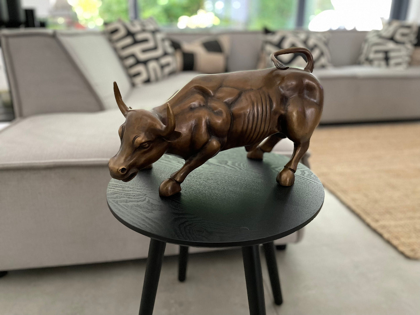 Powerful Momentum Bull – Bronze Sculpture. 42x20x24cm - 4Kg