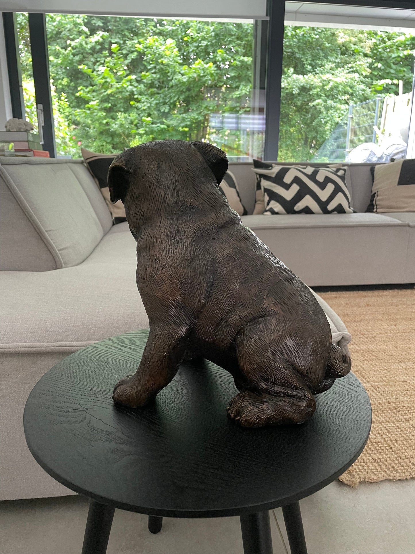 Pug Companion – Bronze Sculpture. 27x18x29cm