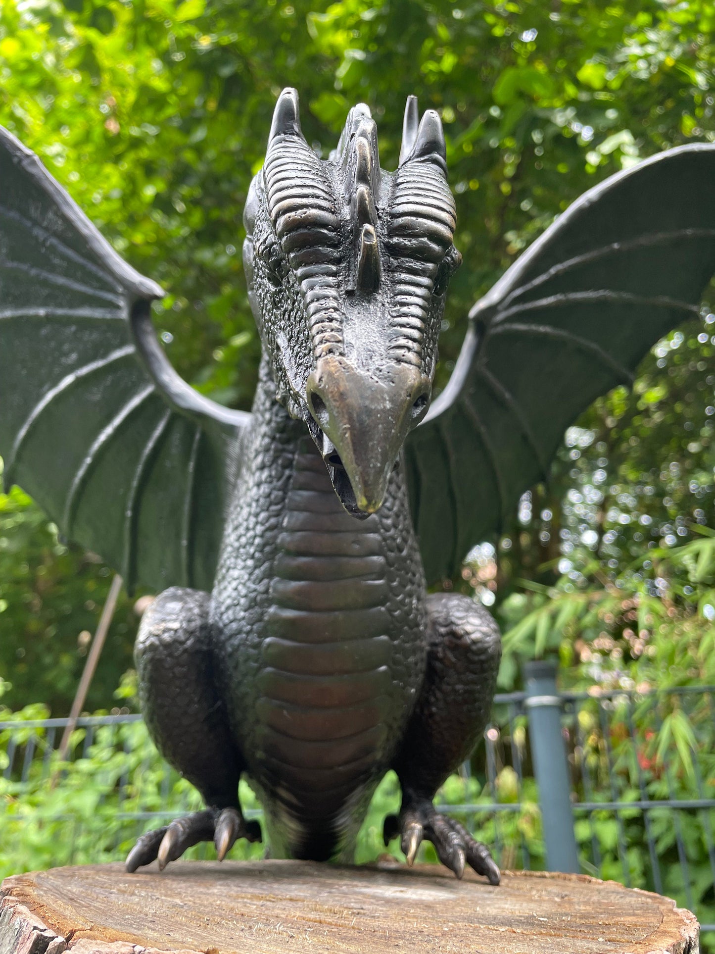 Dragon Fountain (without rock) – Bronze Sculpture. 35x58x60cm